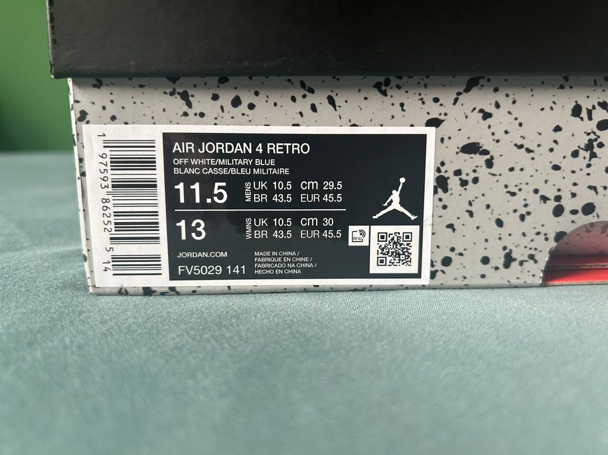 Jordan Brand Nike Air Jordan 4 Military Blue 2024 Size US 11.5 / EU 44-45 - 6 Thumbnail