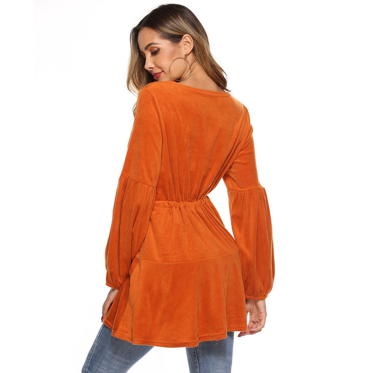 Other Cross V-neck Waist Girdling Band Knitted Dress Size L / US 10 / IT 46 - 3 Thumbnail