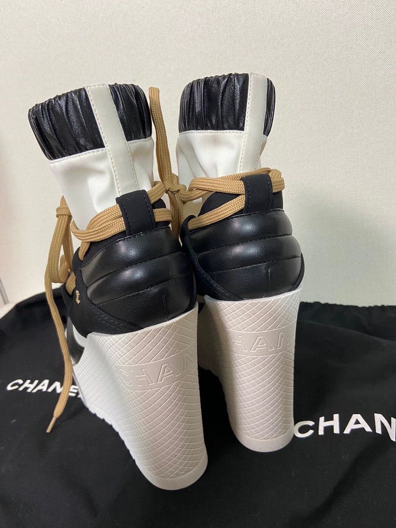 Chanel Chanel Logo Platform Sneakers With Cross Straps -2505 Size US 9.5 / EU 42-43 - 3 Thumbnail