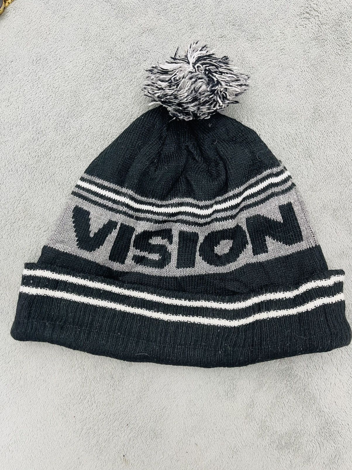 Vision Streetwear Y2K VISION STREETWEAR POM POM BEANIES Size ONE SIZE - 2 Thumbnail
