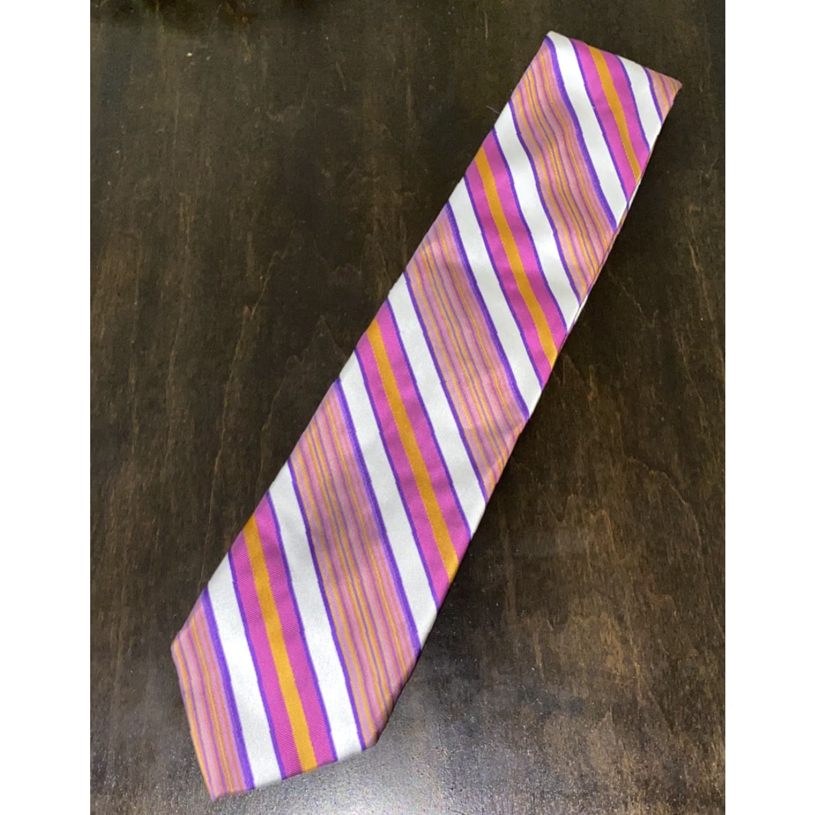 Robert Talbott Robert Talbott Multi Color Striped Silk Tie 59 In Mens Tie 100% Silk Classic 57-60 in Multi-Color Size ONE SIZE - 3 Thumbnail