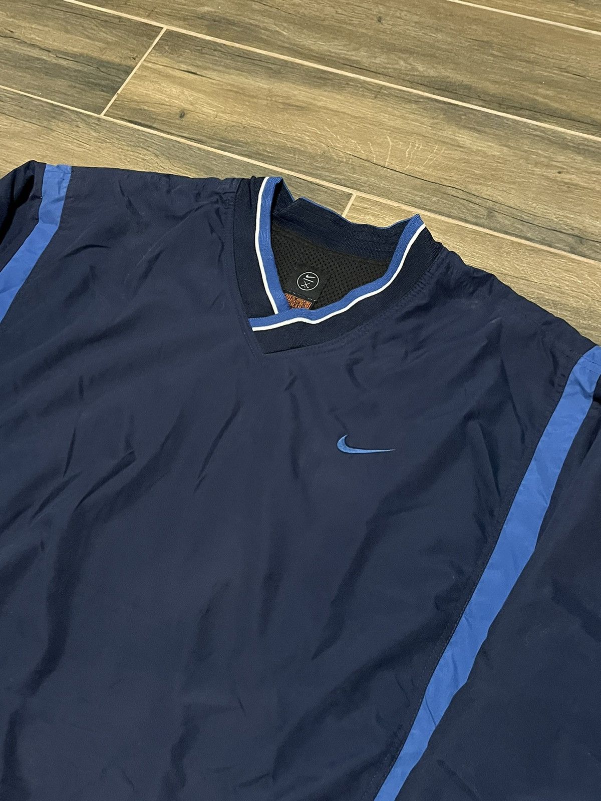 Nike × Vintage Nike y2k Vintage Nylon Baggy Boxy Drill Sweatshirt Size US XL / EU 56 / 4 - 2 Thumbnail