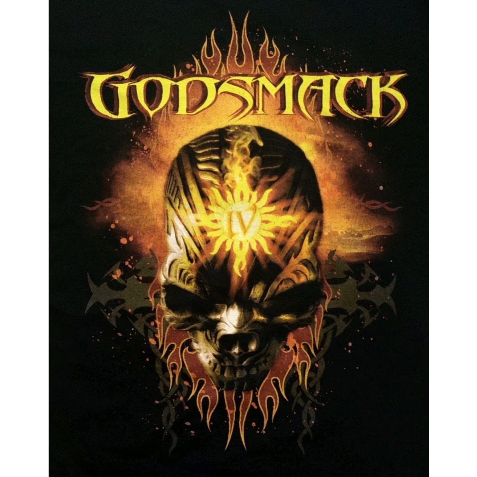 Anvil VINTAGE ANVIL Godsmack IV 06 Album Tour T Shirt Large Black Short Sleeve Men Rock Band Promo Graphic Print Double Sided Size US L / EU 52-54 / 3 - 4 Thumbnail