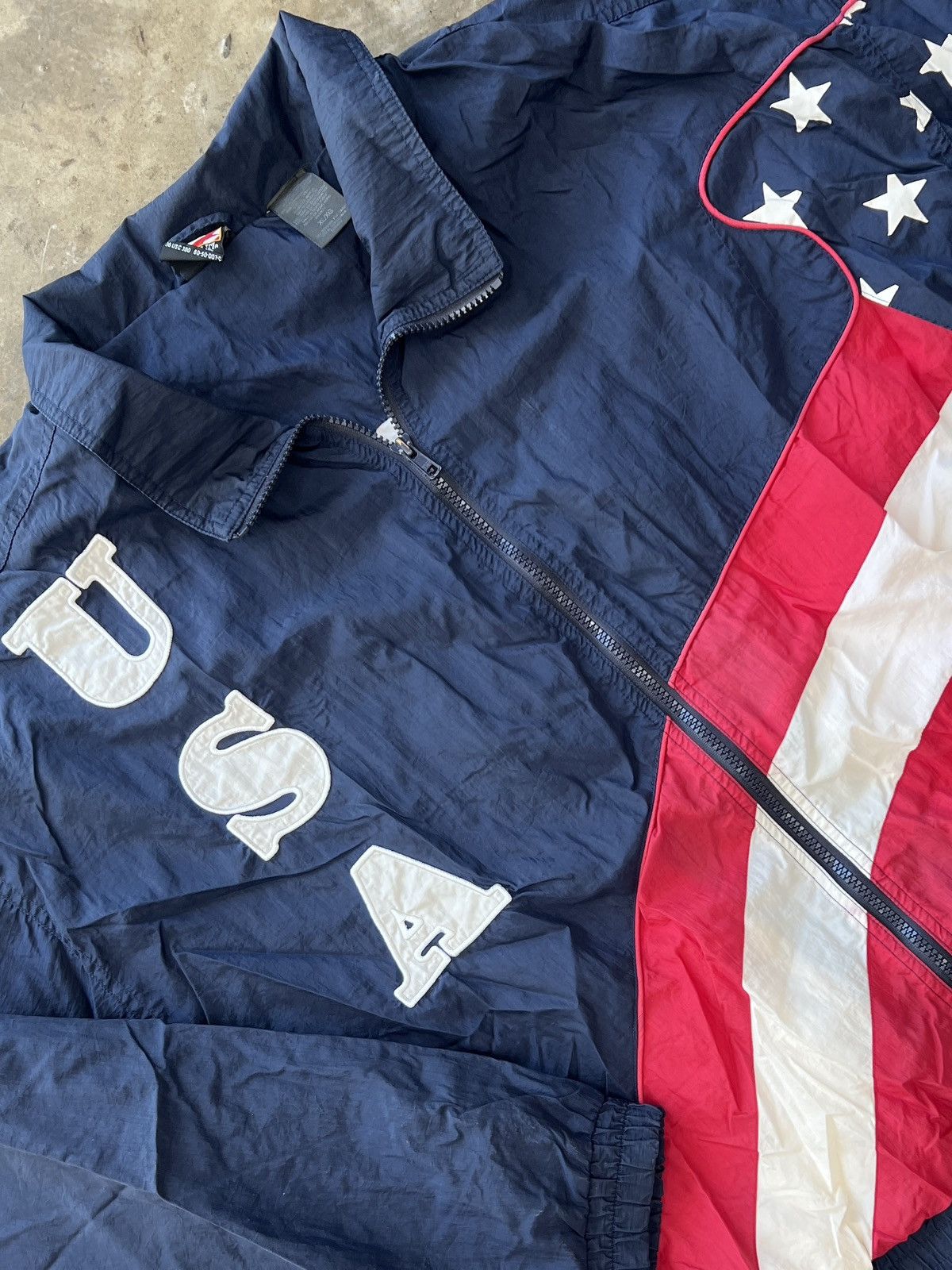 USA Olympics × Vintage Vintage USA Olympic USA Flag & Stars Windbreaker Jacket XL Size US XL / EU 56 / 4 - 1 Thumbnail