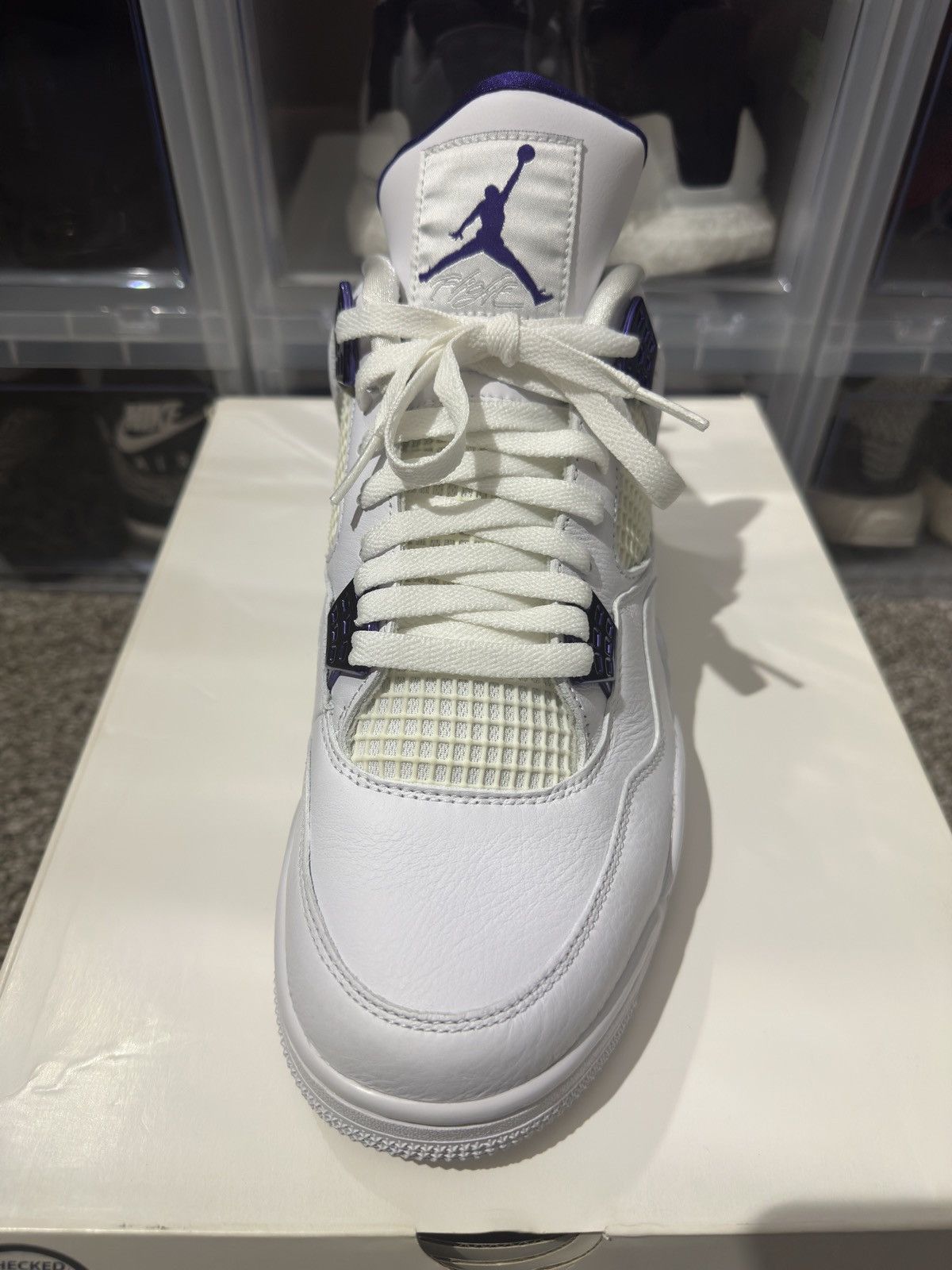 Jordan Brand Air Jordan Retro 4 Metallic Purple 11.5 Size US 11.5 / EU 44-45 - 5 Thumbnail