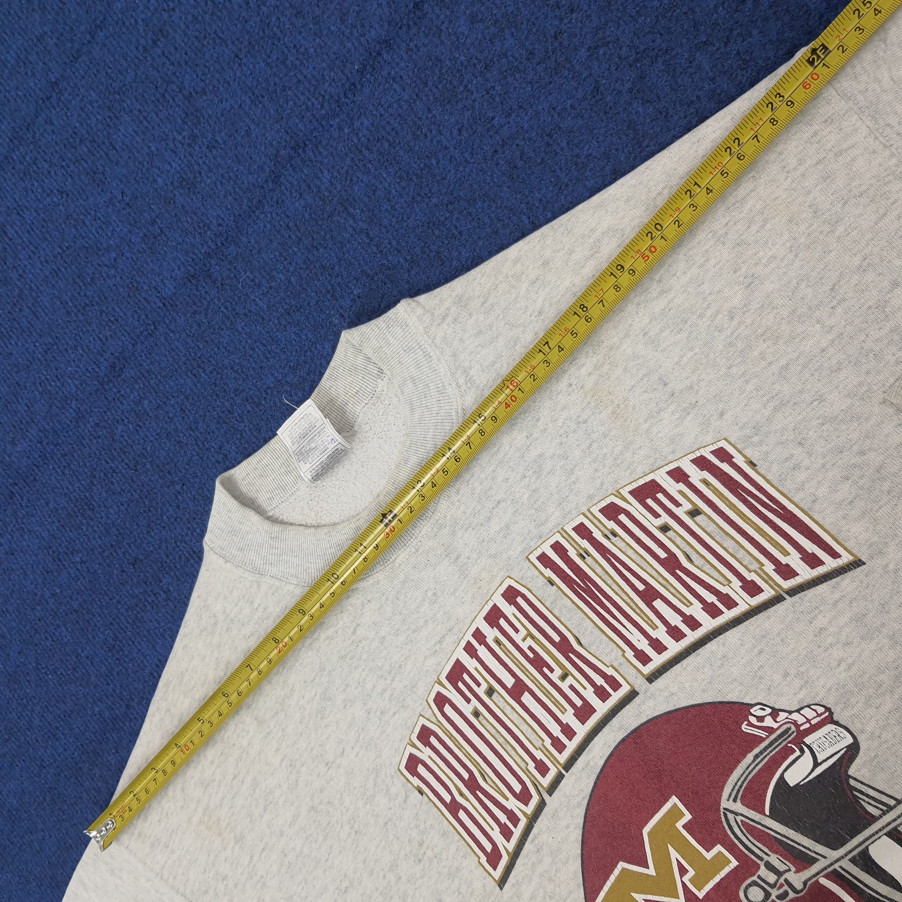 Fruit Of The Loom Vintage Brother Martin Football Sweatshirt C266N26 Size US L / EU 52-54 / 3 - 8 Thumbnail
