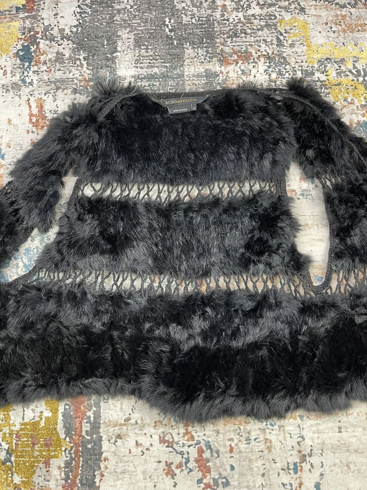 Bcbgmaxazria BCBG Maxazria Mink Fur Mohair Warmer Vest Size M / US 6-8 / IT 42-44 - 4 Thumbnail