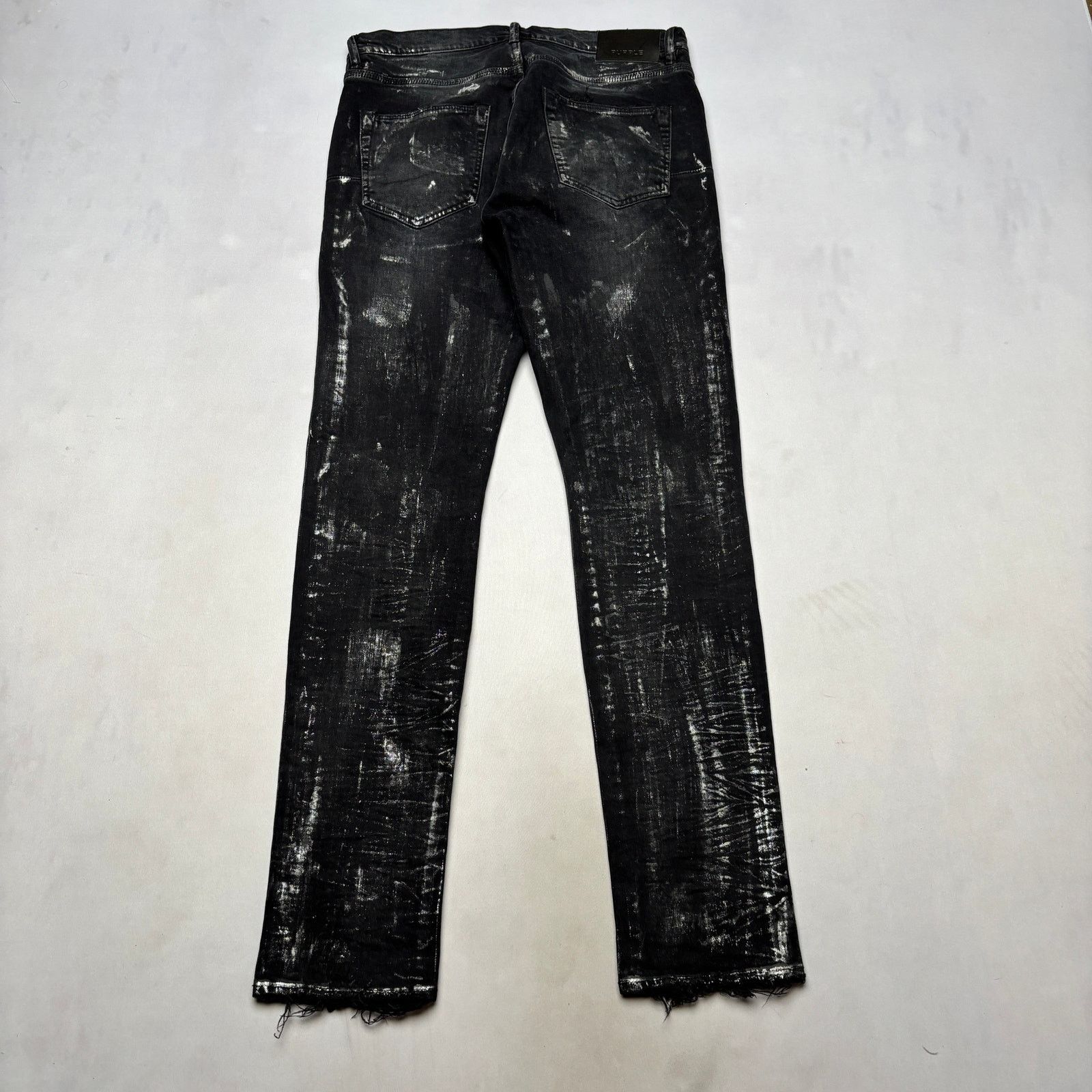 Purple Purple Brand P001 Low Rise Skinny Jeans 32x33 Black Silver Size US 32 / EU 48 - 3 Thumbnail