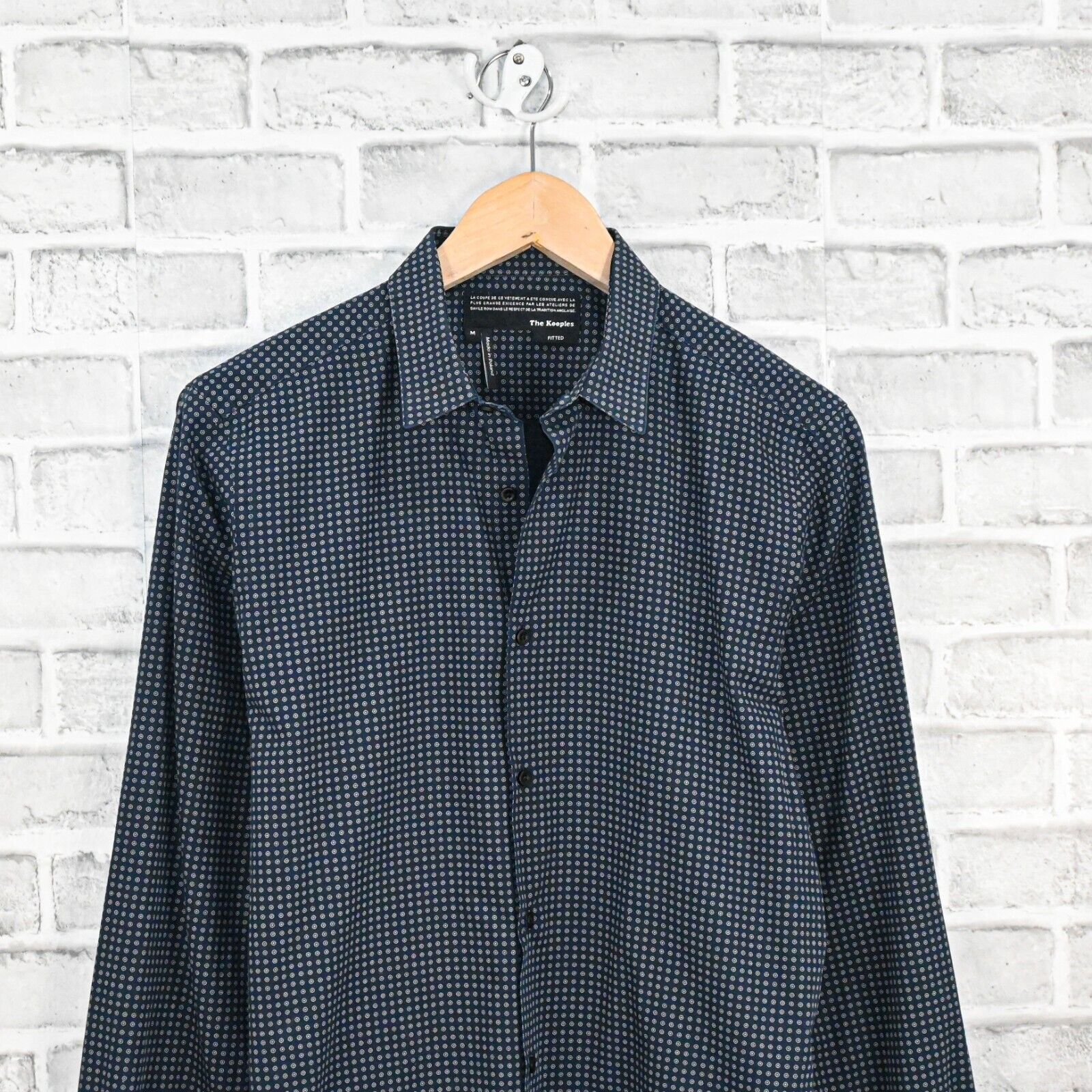 The Kooples The Kooples Fitted Button up Shirt in Blue circle dot print Size US M / EU 48-50 / 2 - 4 Thumbnail