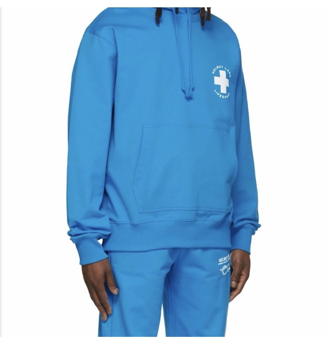 Helmut Lang Helmut Lang Knots Lifeguard Hoodie Blue Graphic Size US M / EU 48-50 / 2 - 7 Thumbnail