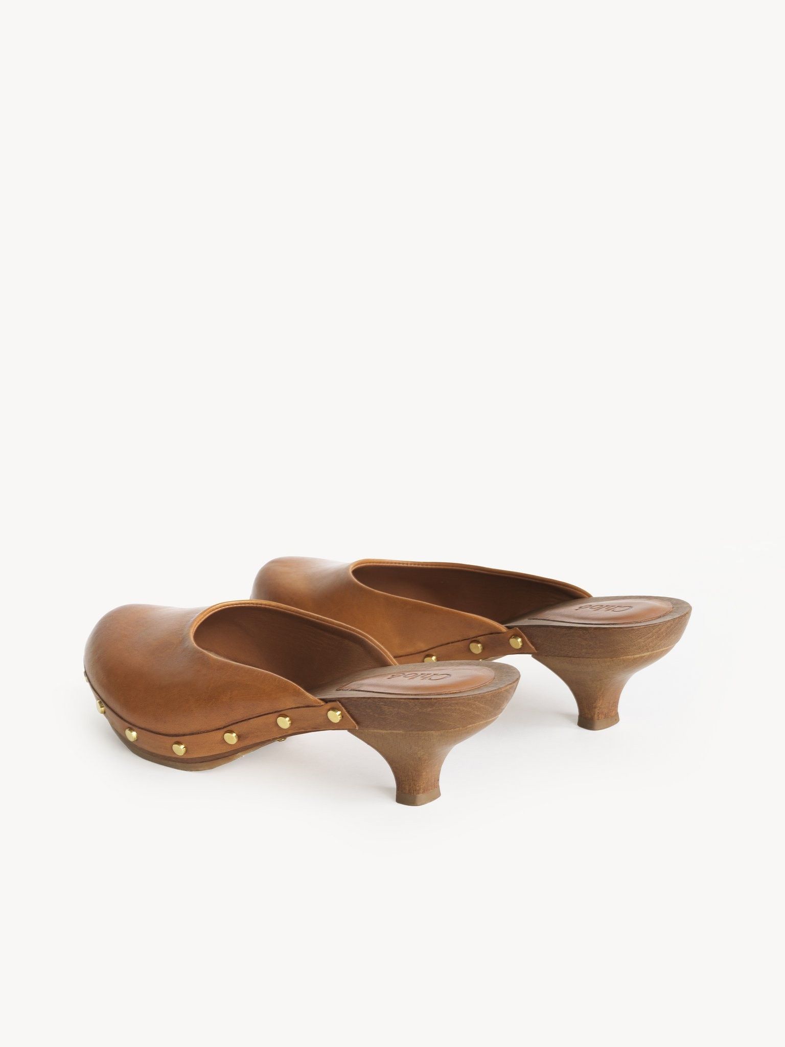 Chloe oc11z0825 Judith Clog in Smooth Tan Size US 11 / IT 41 - 4 Thumbnail