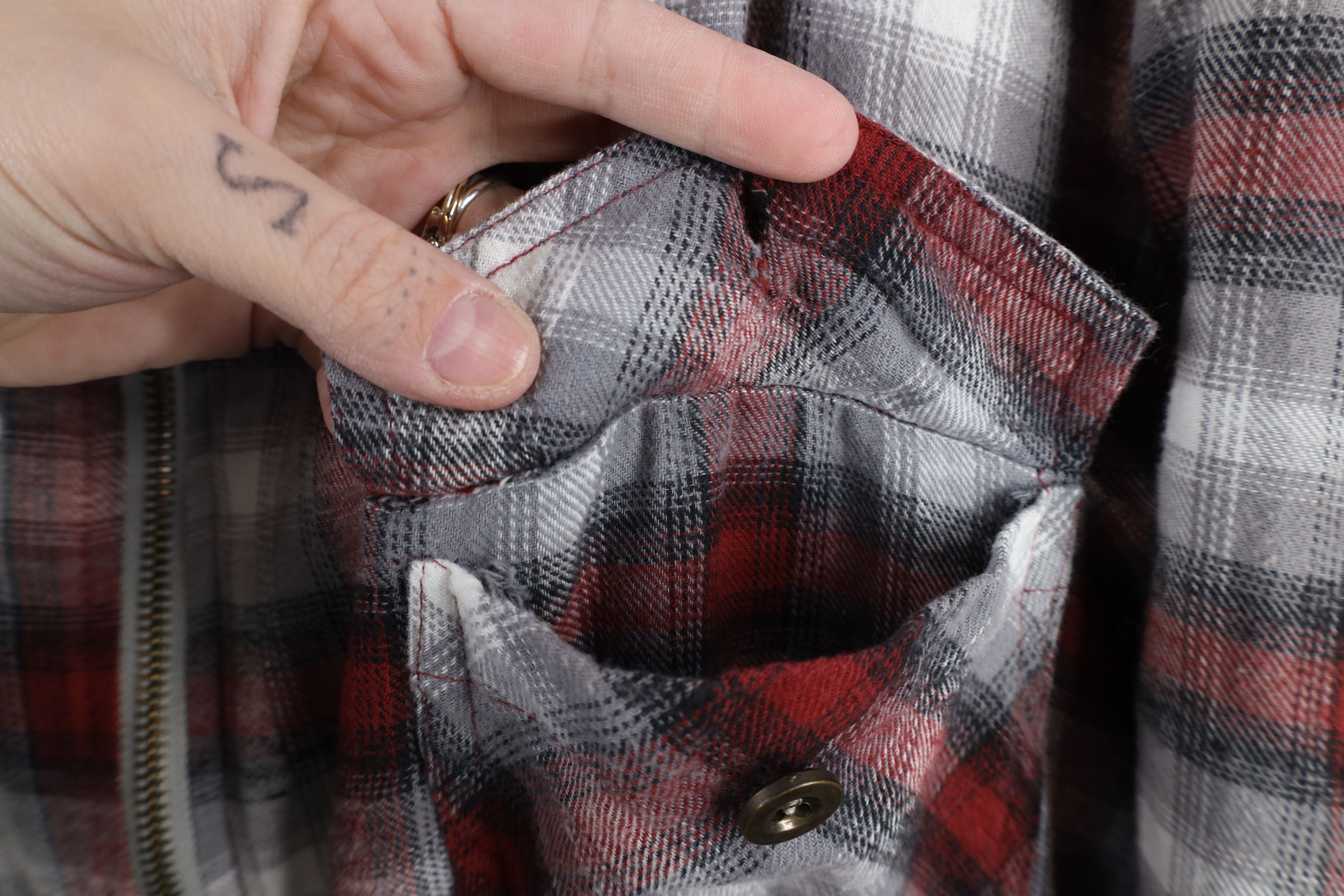 Vintage Vintage 90s Streetwear Flannel Hooded Full Zip Shirt Jacket Size US XXL / EU 58 / 5 - 6 Thumbnail