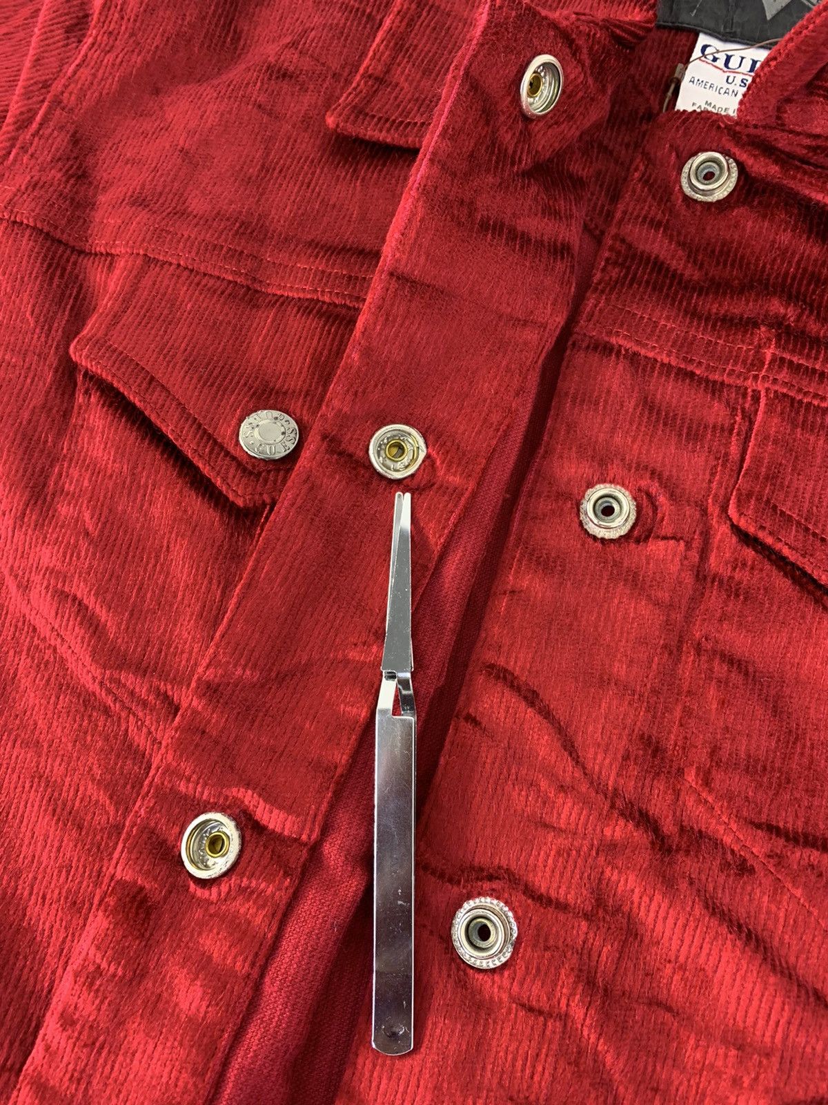 Guess Hype 90s Guess Usa Red Corduroy Glamorous Shirt Western Day Size S / US 4 / IT 40 - 5 Thumbnail