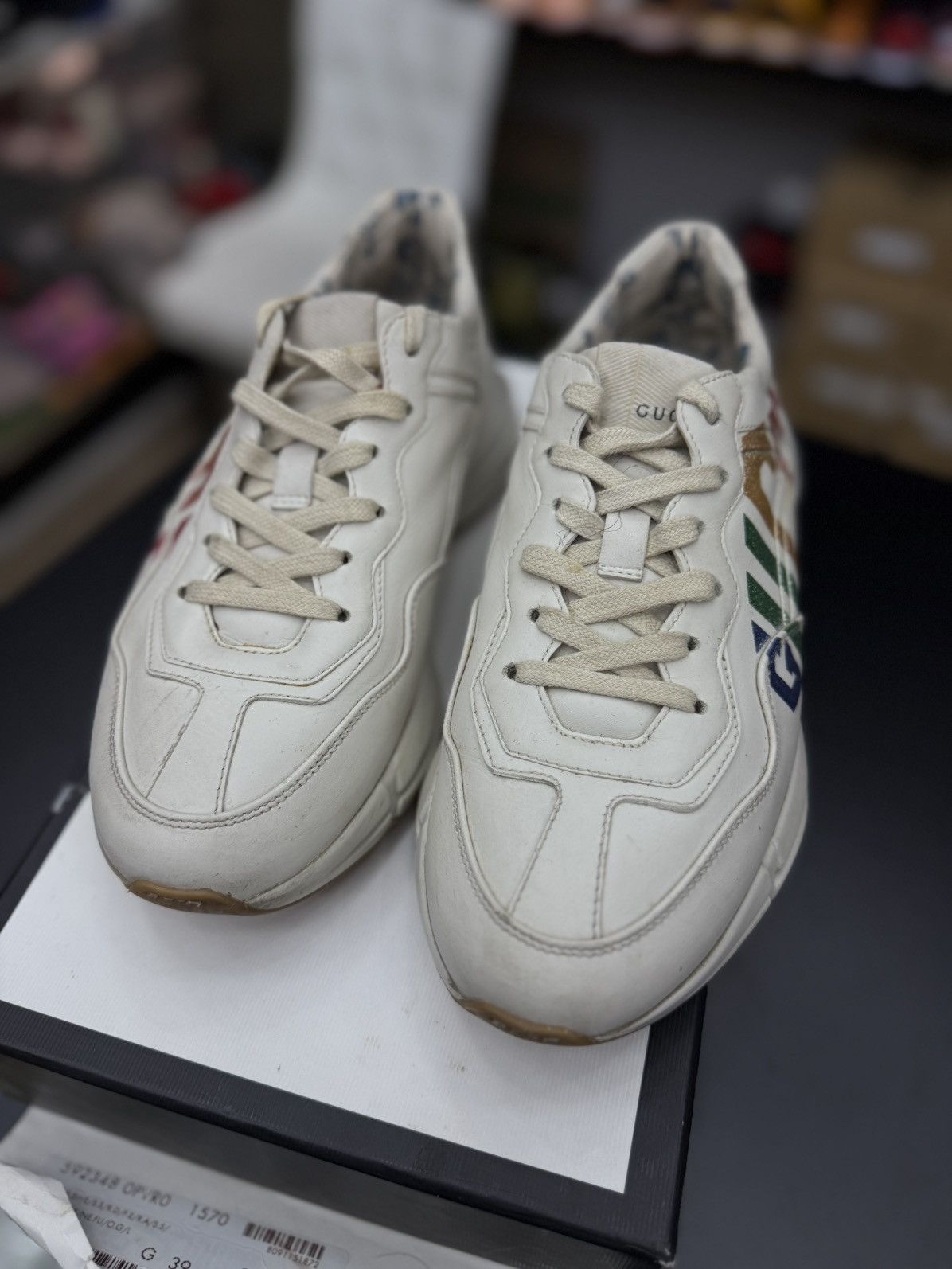 Gucci Gucci Women’s Rhyton Sneakers Size 39.5G/9.5US (W) Size US 9.5 / IT 39.5 - 7 Thumbnail