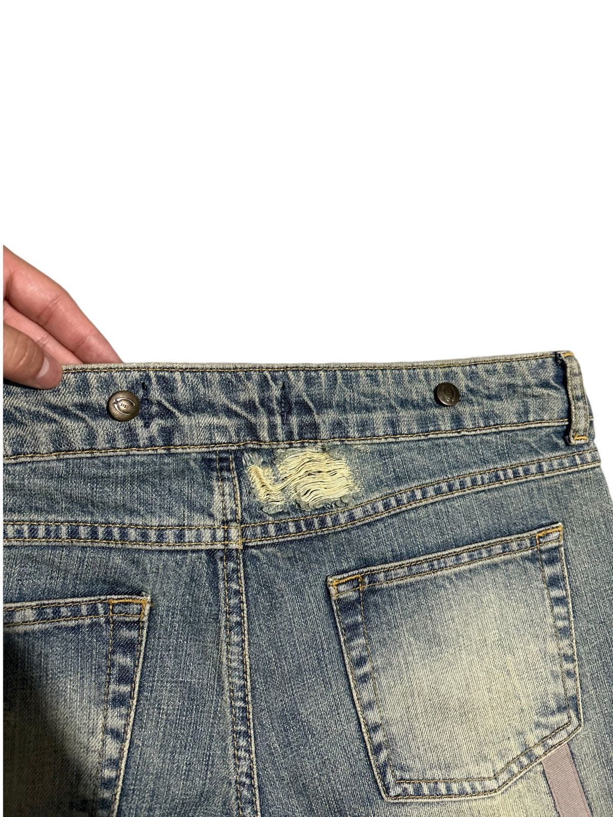 Roberto Cavalli 30 Vintage Cavalli Studded boot Jeans Denim flare sand wash Size US 30 / EU 46 - 6 Thumbnail