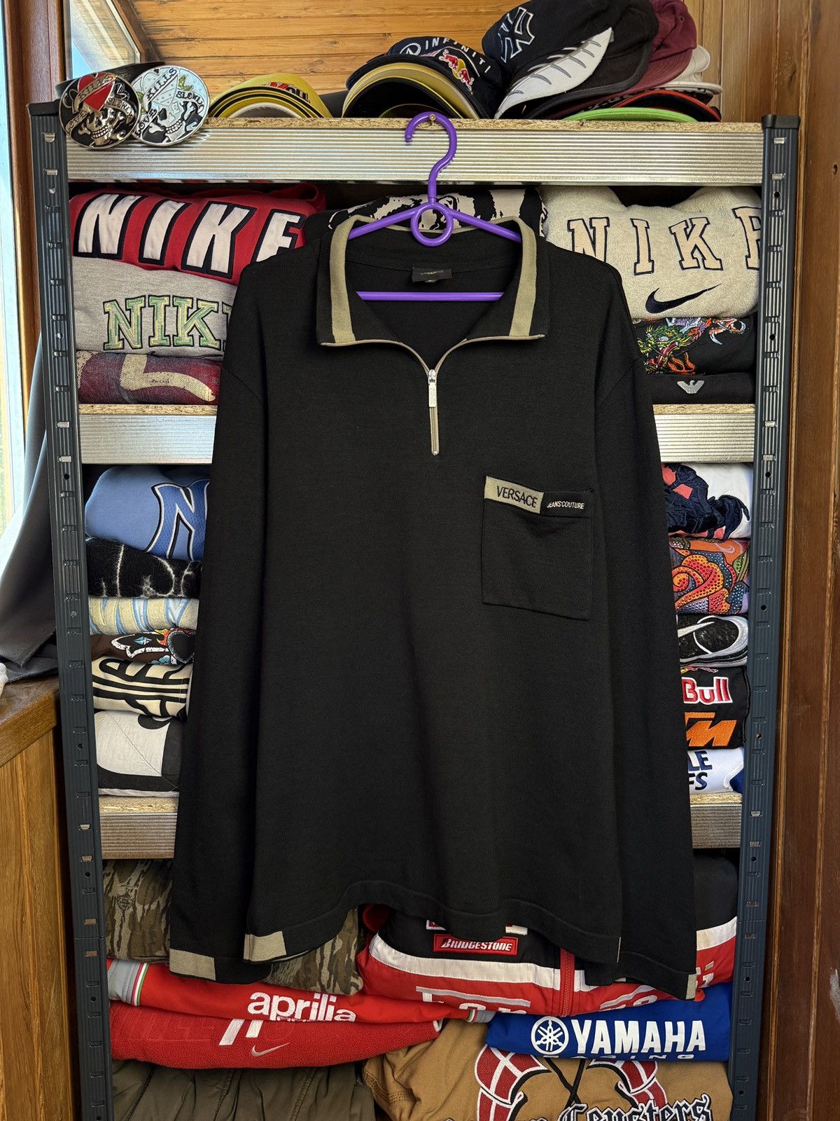 Versace Versace Jeans Couture VJC 1/3 Half Zip Sweater Pull Jumper Size US XXL / EU 58 / 5 - 1 Thumbnail