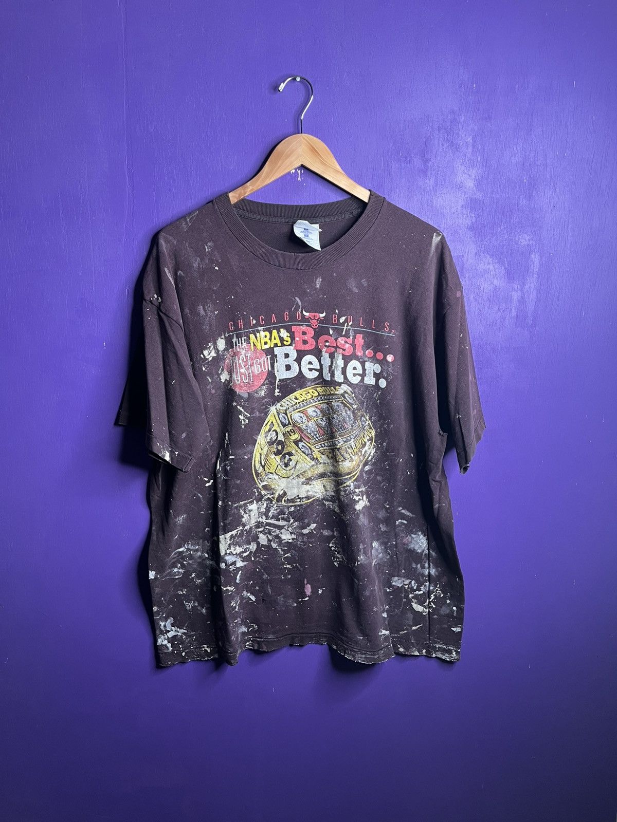 Vintage 1996 Chicago bulls championship ring t-shirt