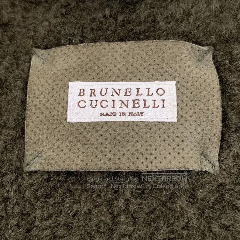 Brunello Cucinelli Brunello Cucinelli Green wool collar zipper leather jacket Size US XS / EU 42 / 0 - 5 Thumbnail