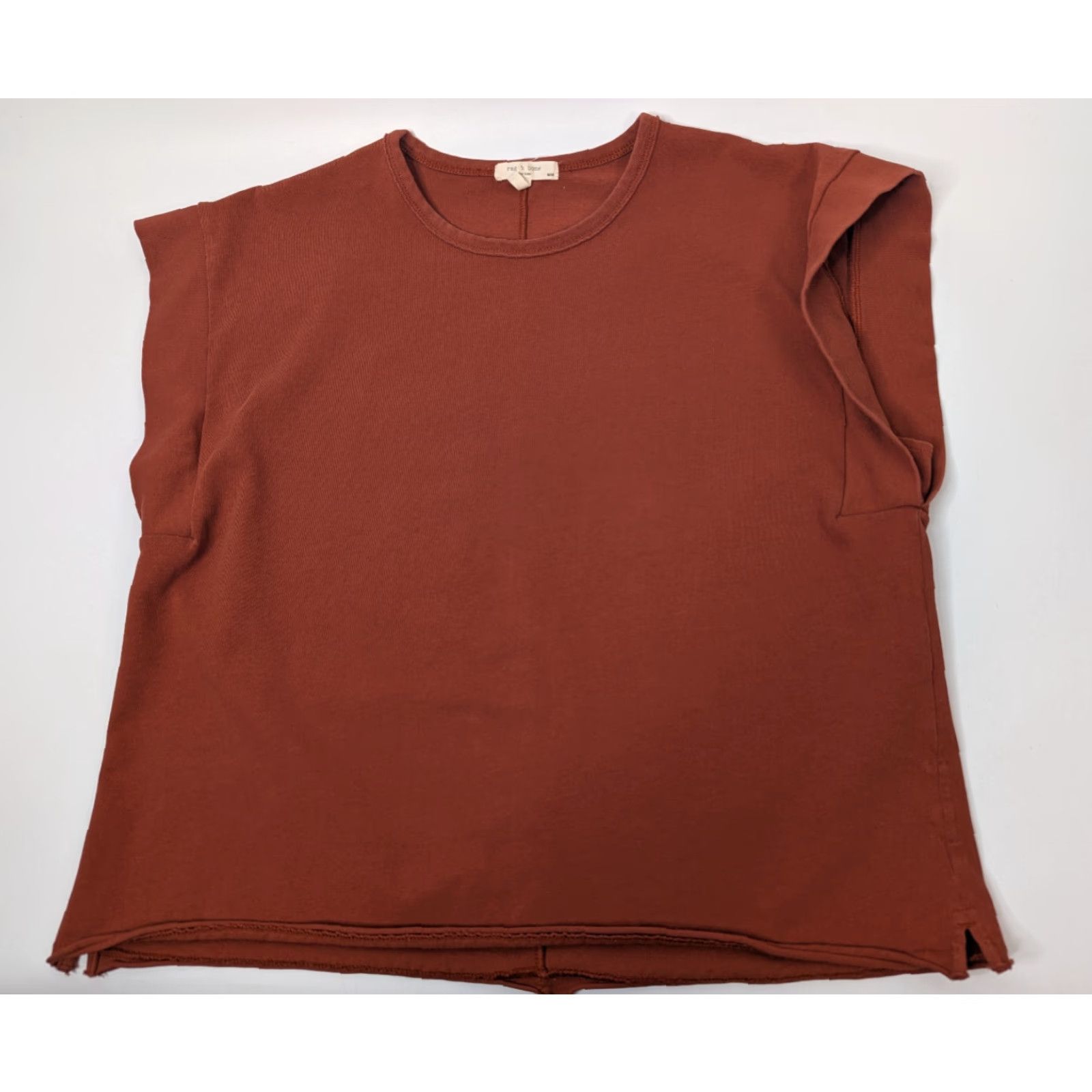 Rag & Bone RAG & BONE Ryder Muscle Tee In Paprika Women's M Organic Cotton Peru Shirt Women M Paprika Size M / US 6-8 / IT 42-44 - 2 Thumbnail