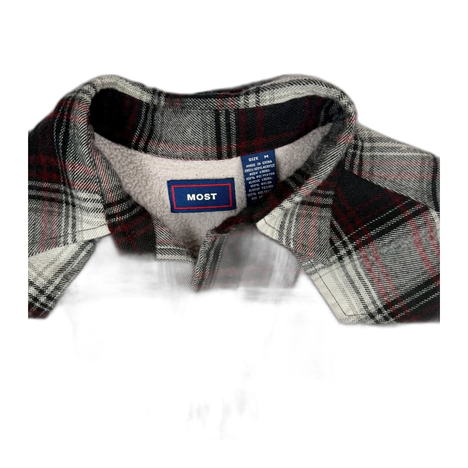 The Unbranded Brand Most Plaid Flannel Shirt Jacket Mens Medium Fleece Lined She Size US M / EU 48-50 / 2 - 4 Thumbnail
