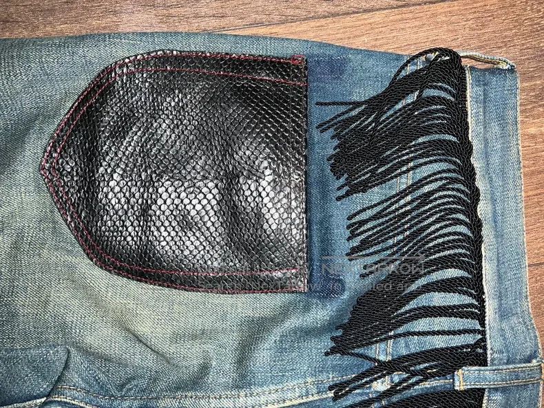 Junya Watanabe Junya Watanabe size XS Denim Pants with Patchwork Floral S Size US 27 - 4 Thumbnail