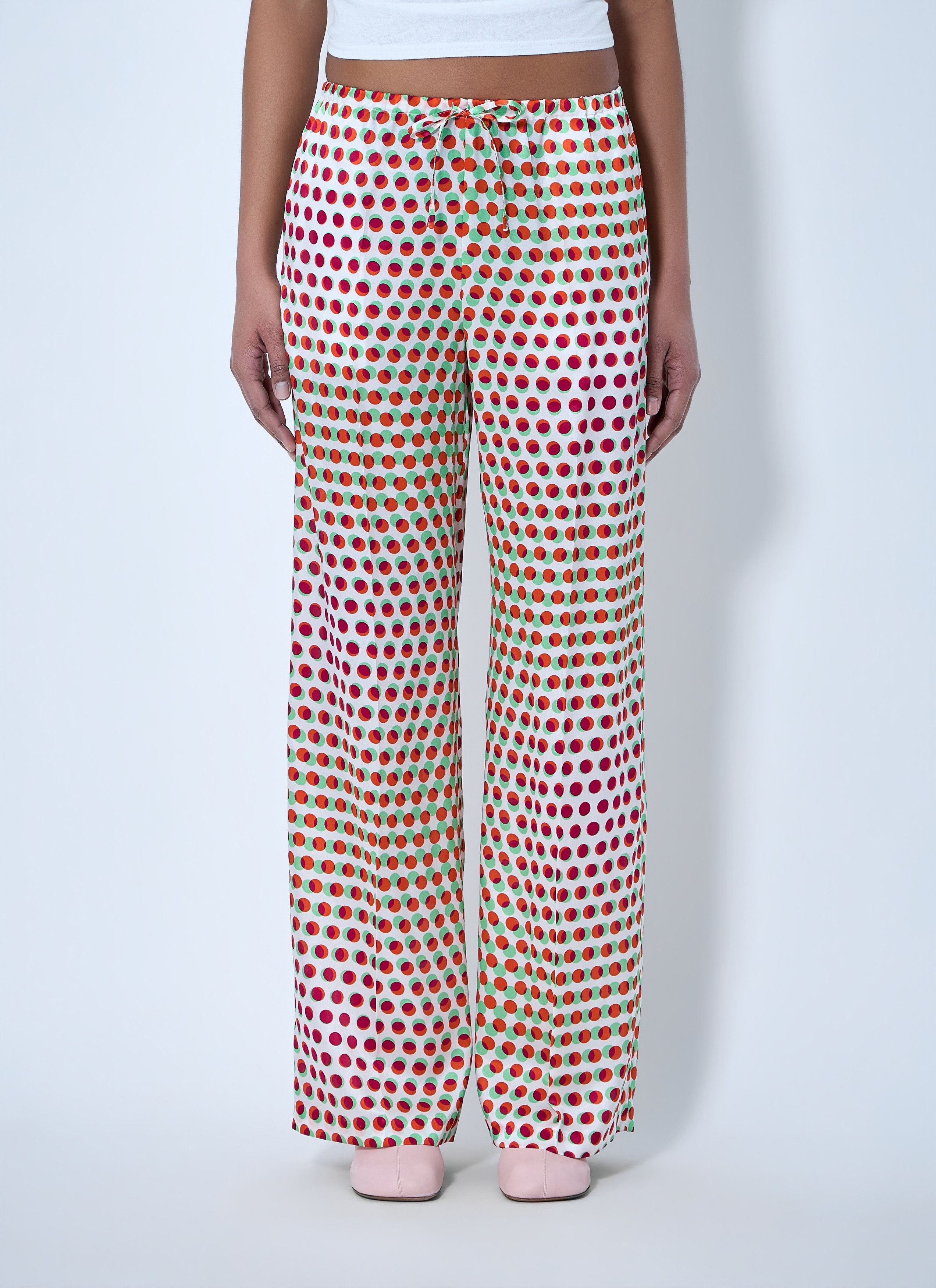 Dries Van Noten Wide-Leg Patterned Trousers Size 27" / US 4 / IT 40 - 1 Thumbnail