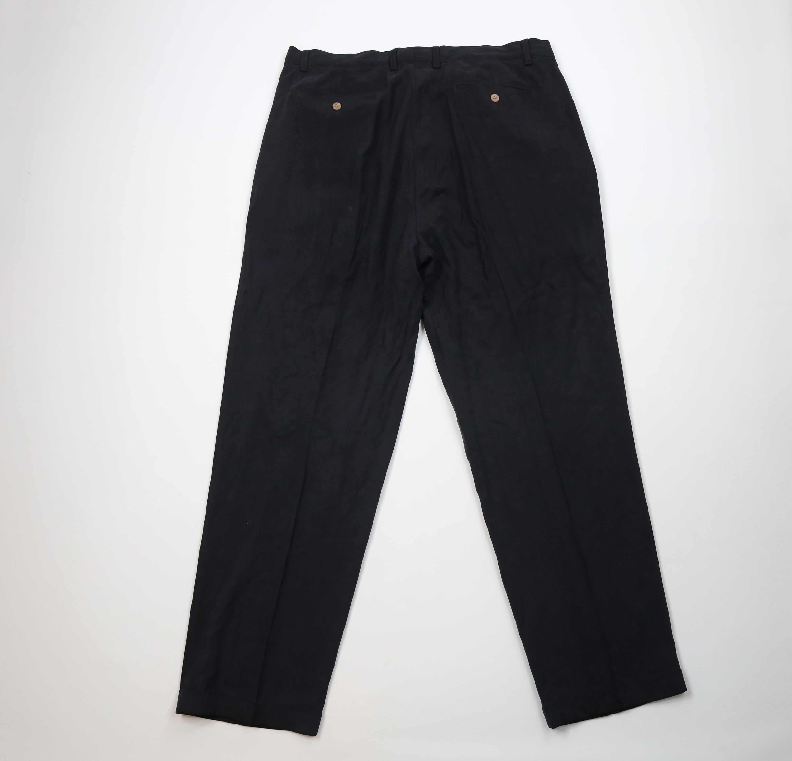 Vintage Vintage 90s Streetwear Silk Herringbone Wide Leg Chino Pants Size US 40 / EU 56 - 9 Thumbnail
