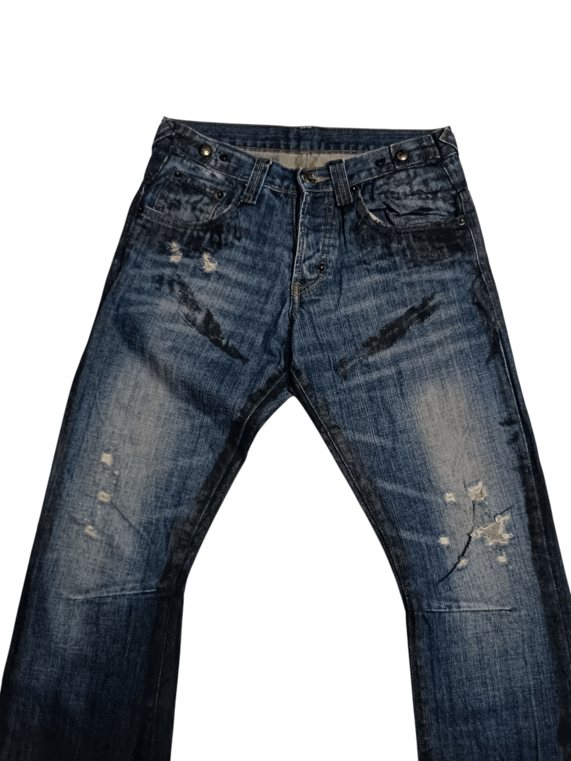 Prps Prps Noir Japanese Denim Distressed Thrashed Crop Fit Size US 28 / EU 44 - 2 Thumbnail