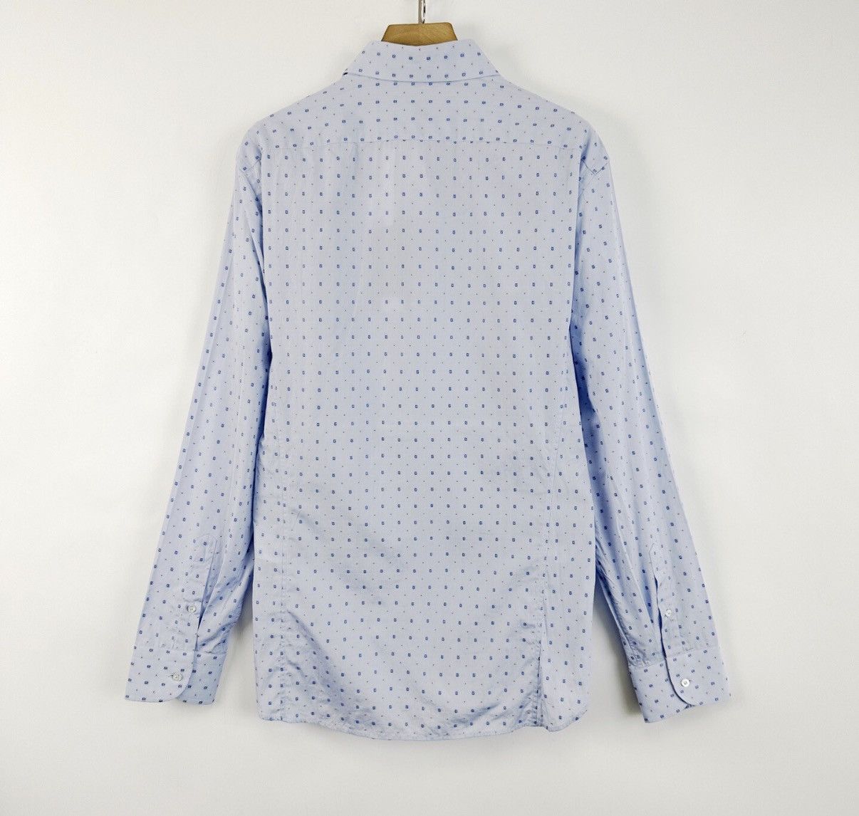 Gucci Gucci Light Blue Lapel Embroidered G Long Sleeve Shirt K12 Size US XS / EU 42 / 0 - 2 Thumbnail