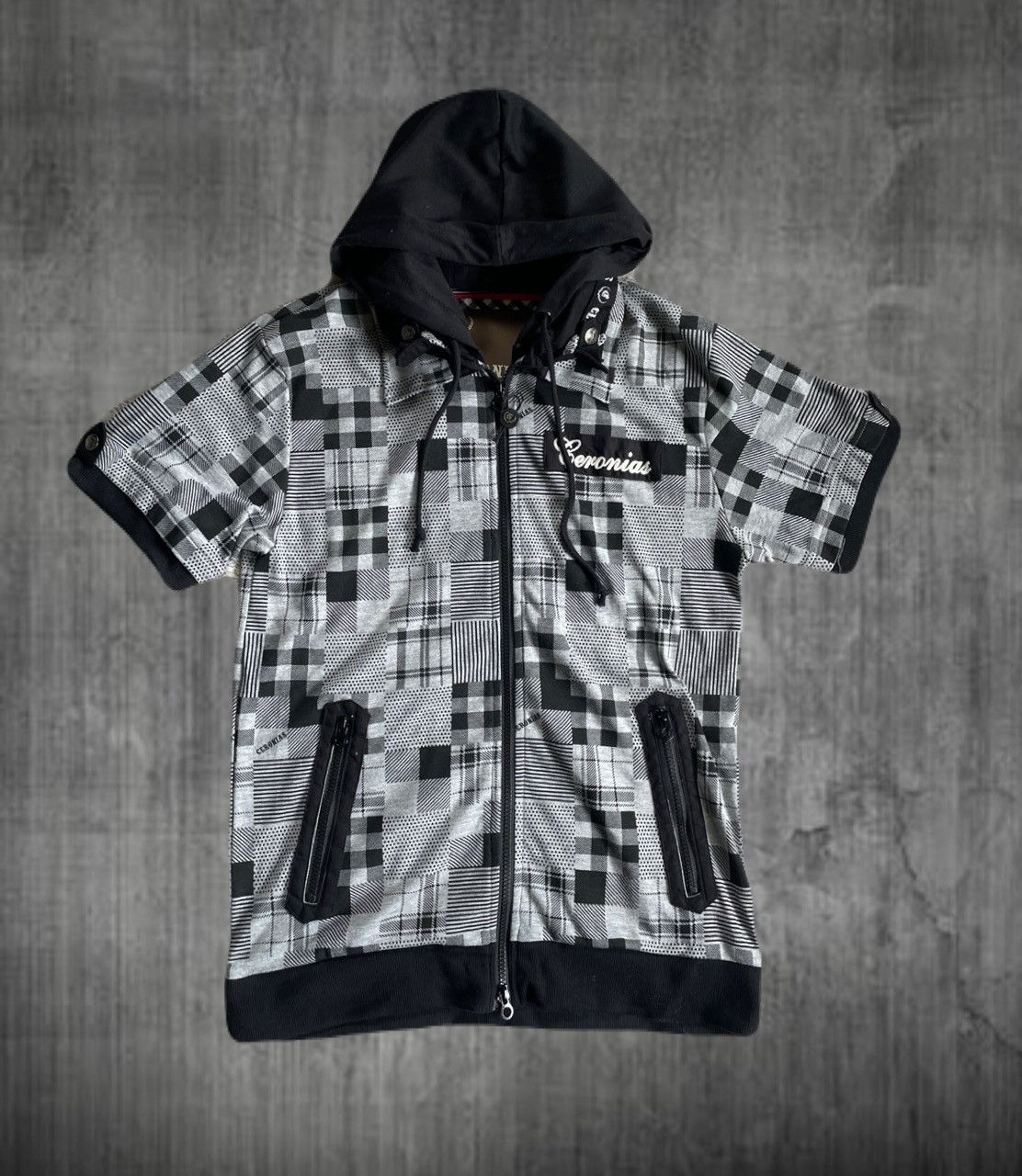 If Six Was Nine 2000s Japanese archive Vkei Docking Hooded Polo Shirts Y2K Size US S / EU 44-46 / 1 - 1 Thumbnail