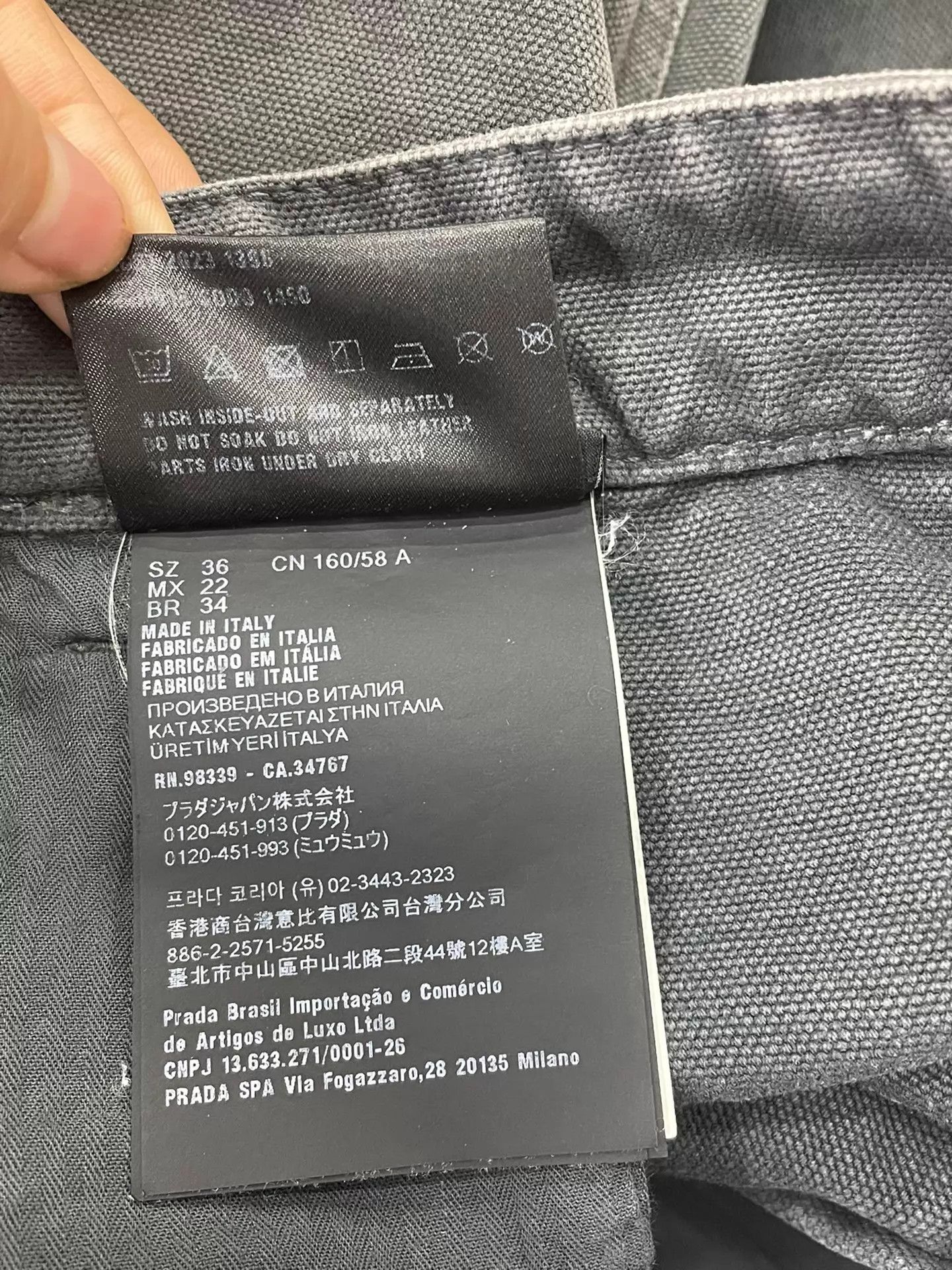 Prada Prada Gray Jeans 36 New Size 25" / US 0 / IT 36 - 6 Thumbnail