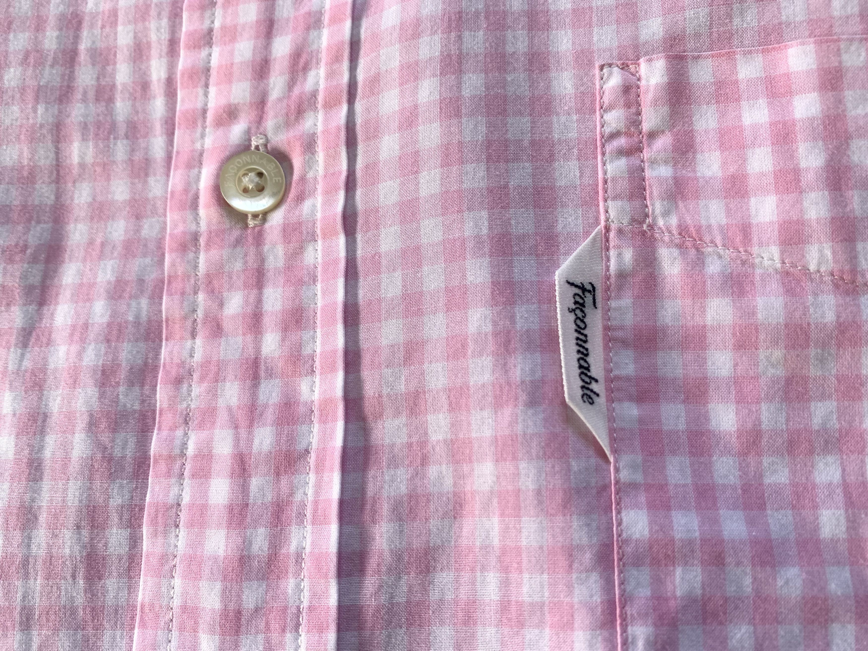 Faconnable Faconnable Club Mens Pink Plaid Long Sleeve Shirt Size US M / EU 48-50 / 2 - 6 Thumbnail