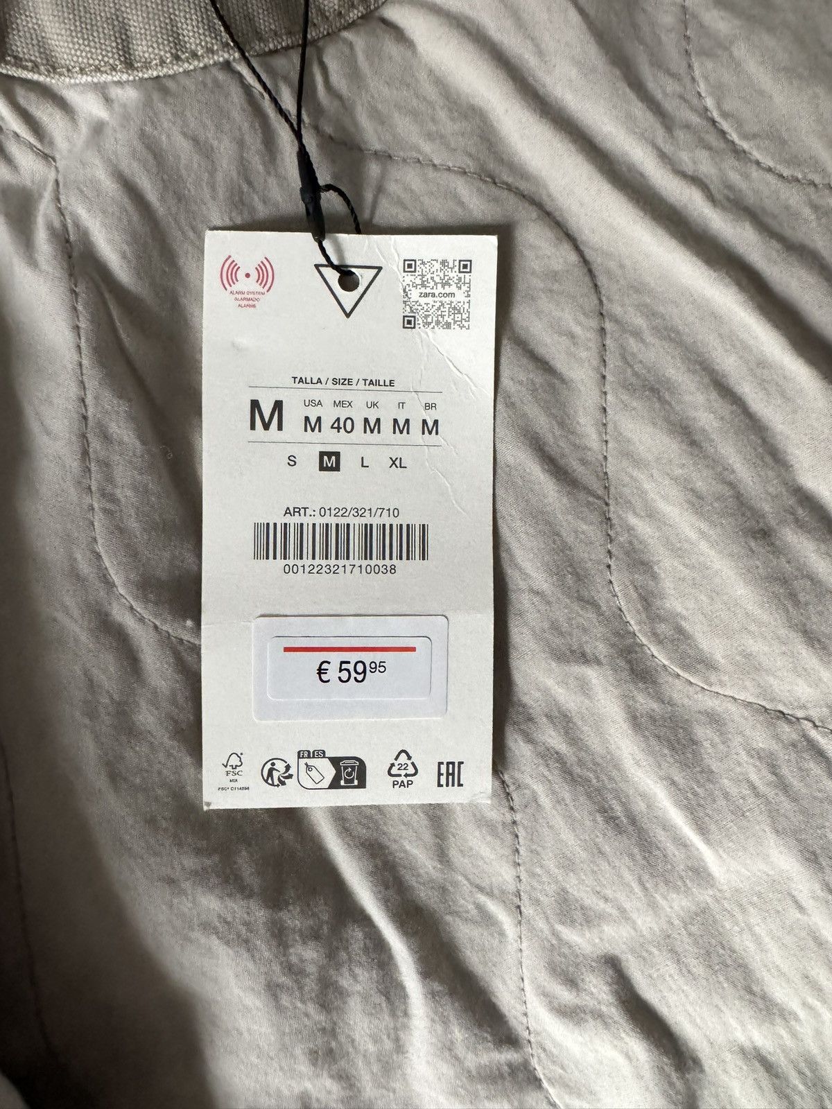 Zara Beige bomber jacket Size US M / EU 48-50 / 2 - 2 Thumbnail