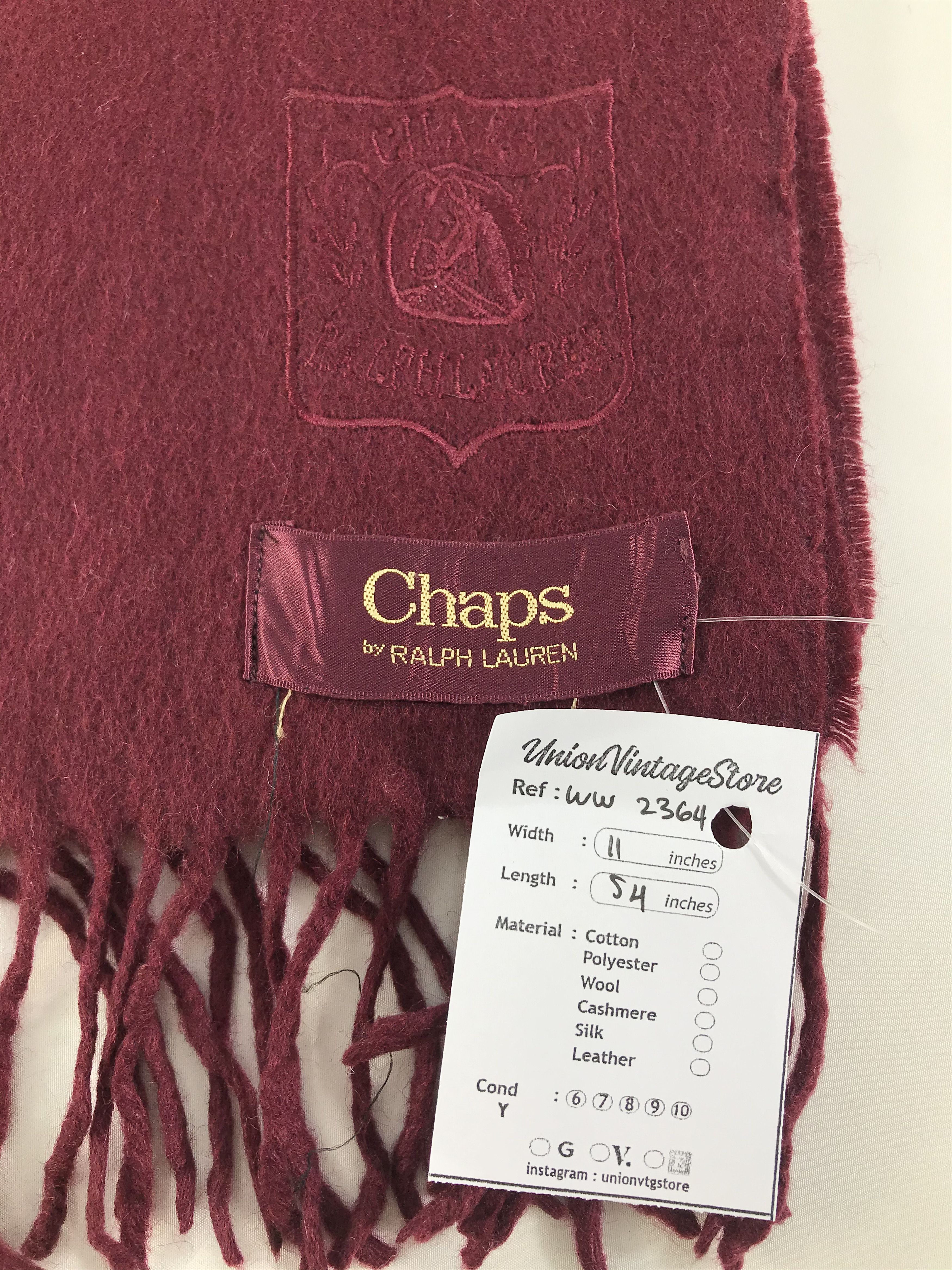 Chaps Ralph Lauren × Vintage Chaps Ralph Lauren Scarf / Muffler / Neckwear - WW2364 Size ONE SIZE - 4 Thumbnail