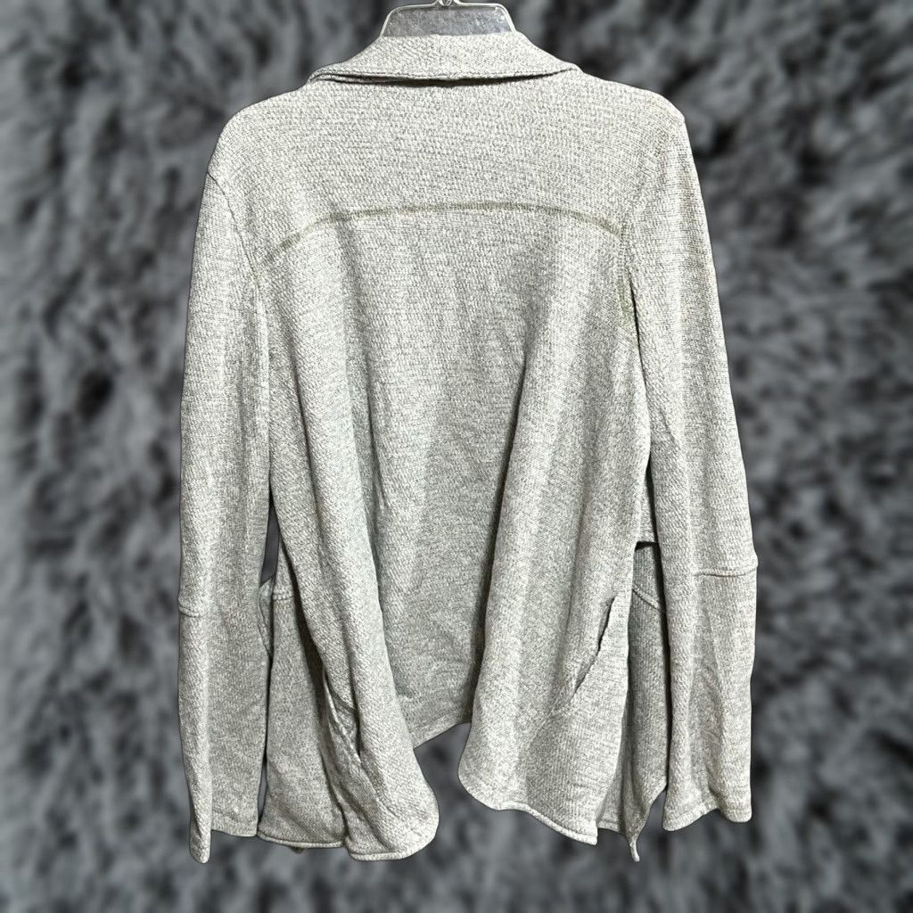 Vintage Three Dots Cardigan Sweater M Women Gray Regular Knit Cotton Blend Solid Open Breathable Casual Vintage? No Size M / US 6-8 / IT 42-44 - 1 Thumbnail