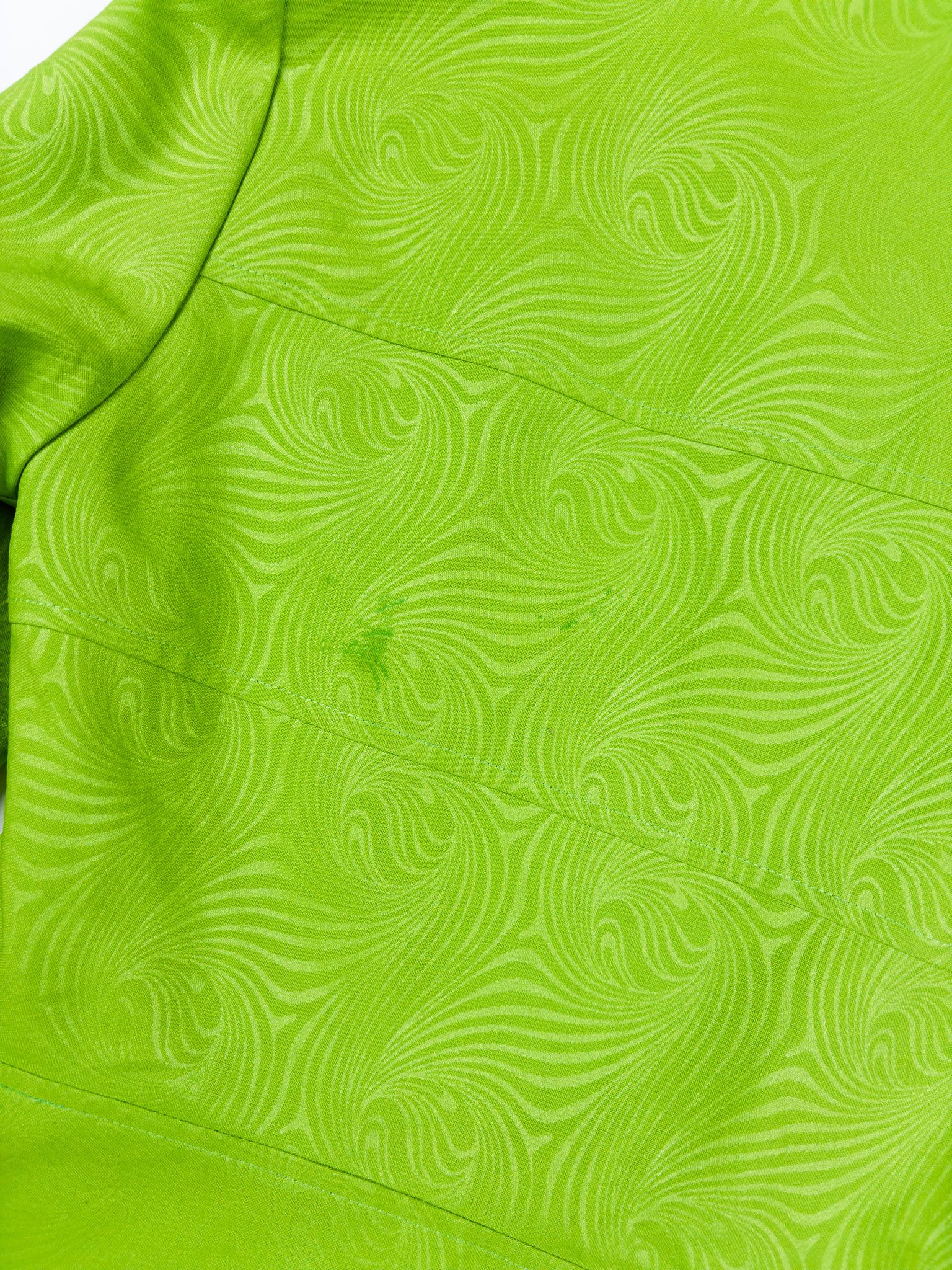 Versace Versace Jeans Couture Lime Green Swirl Jacket - Size S Size S / US 4 / IT 40 - 7 Thumbnail
