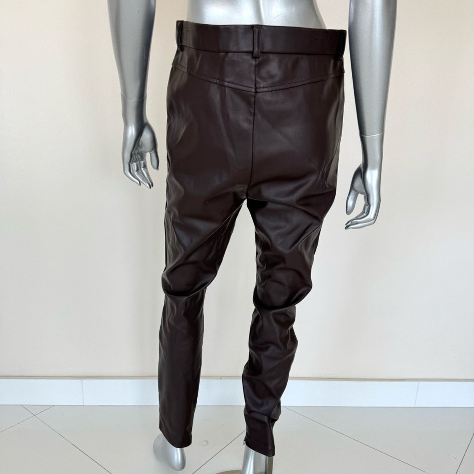 Zara NEW!!! Zara faux leather brown pants size XL Size 34" / US 12 / IT 48 - 3 Thumbnail