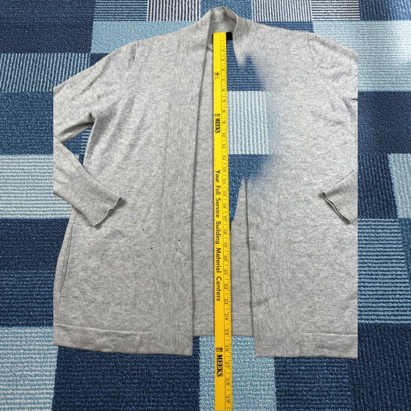 J.Crew J.CREW Cardigan Womens M Gray Open Front Cashmere Long Sleeve Sweater Solid Size M / US 6-8 / IT 42-44 - 1 Thumbnail