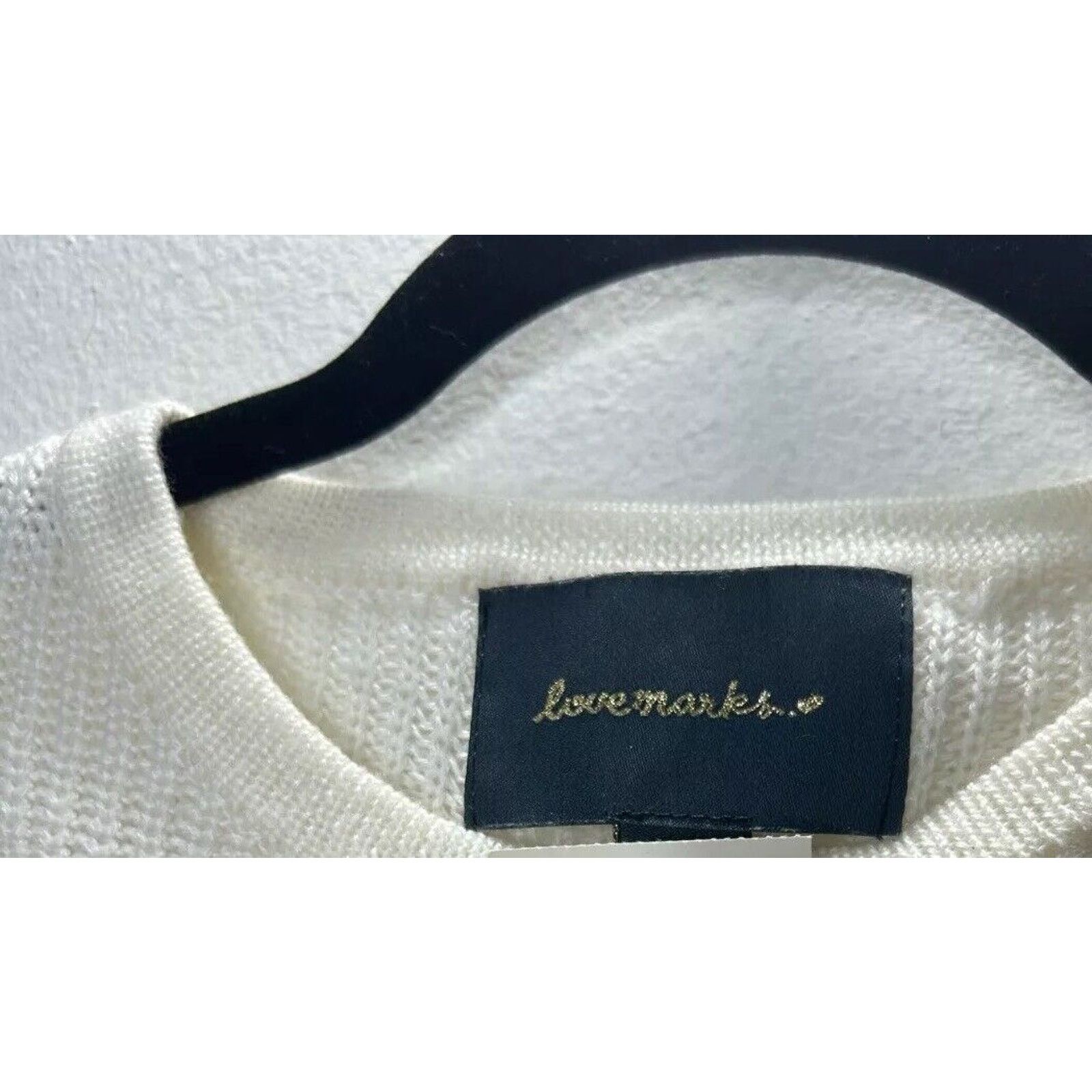 Other Lovemarks Ivory Knit Short Cuffed Sleeve High Low Sweater S Size S / US 4 / IT 40 - 6 Thumbnail