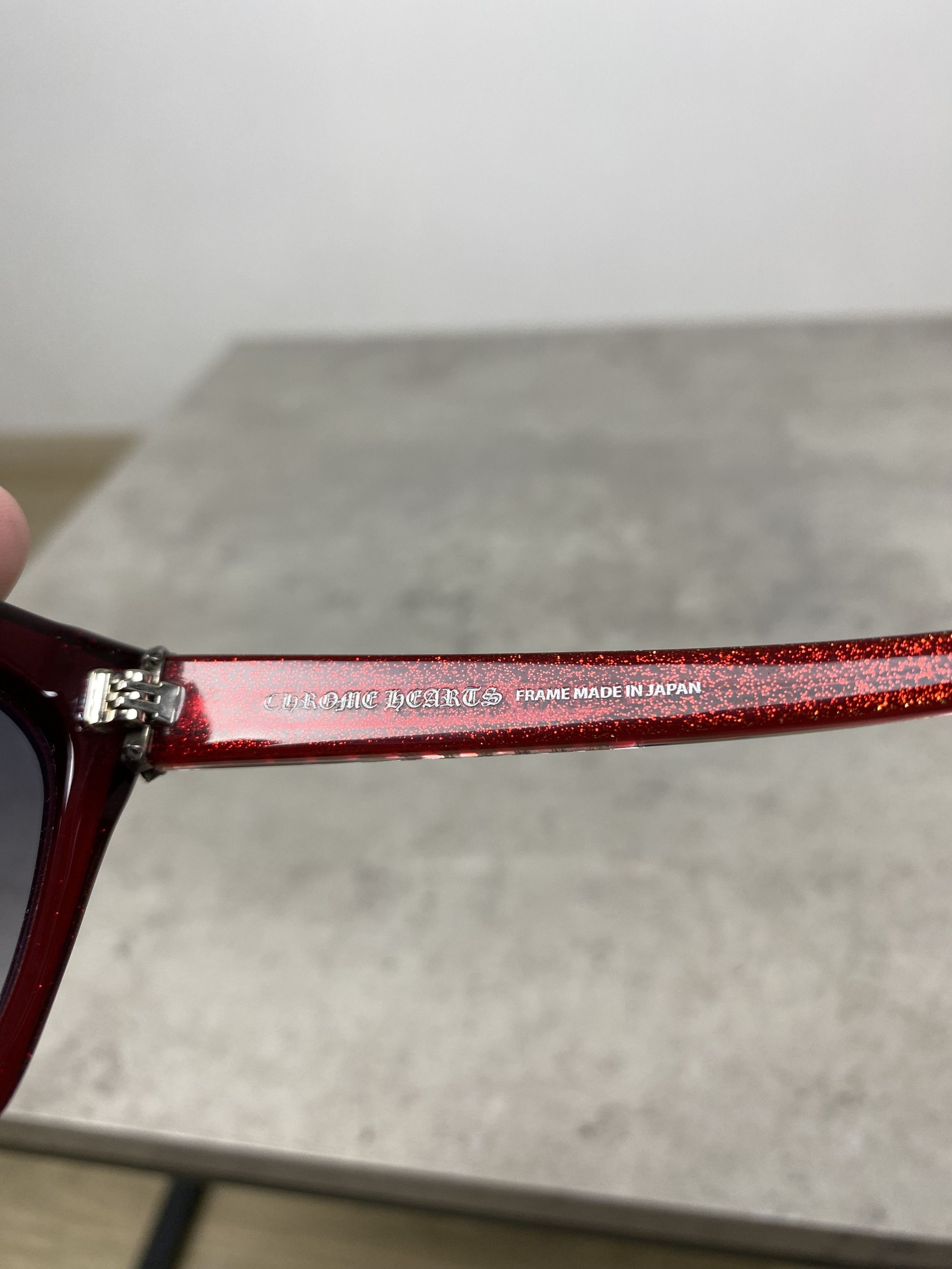 Chrome Hearts Chrome Hearts GLITTER GOO II RCRYS Sunglasses Red Size ONE SIZE - 7 Thumbnail