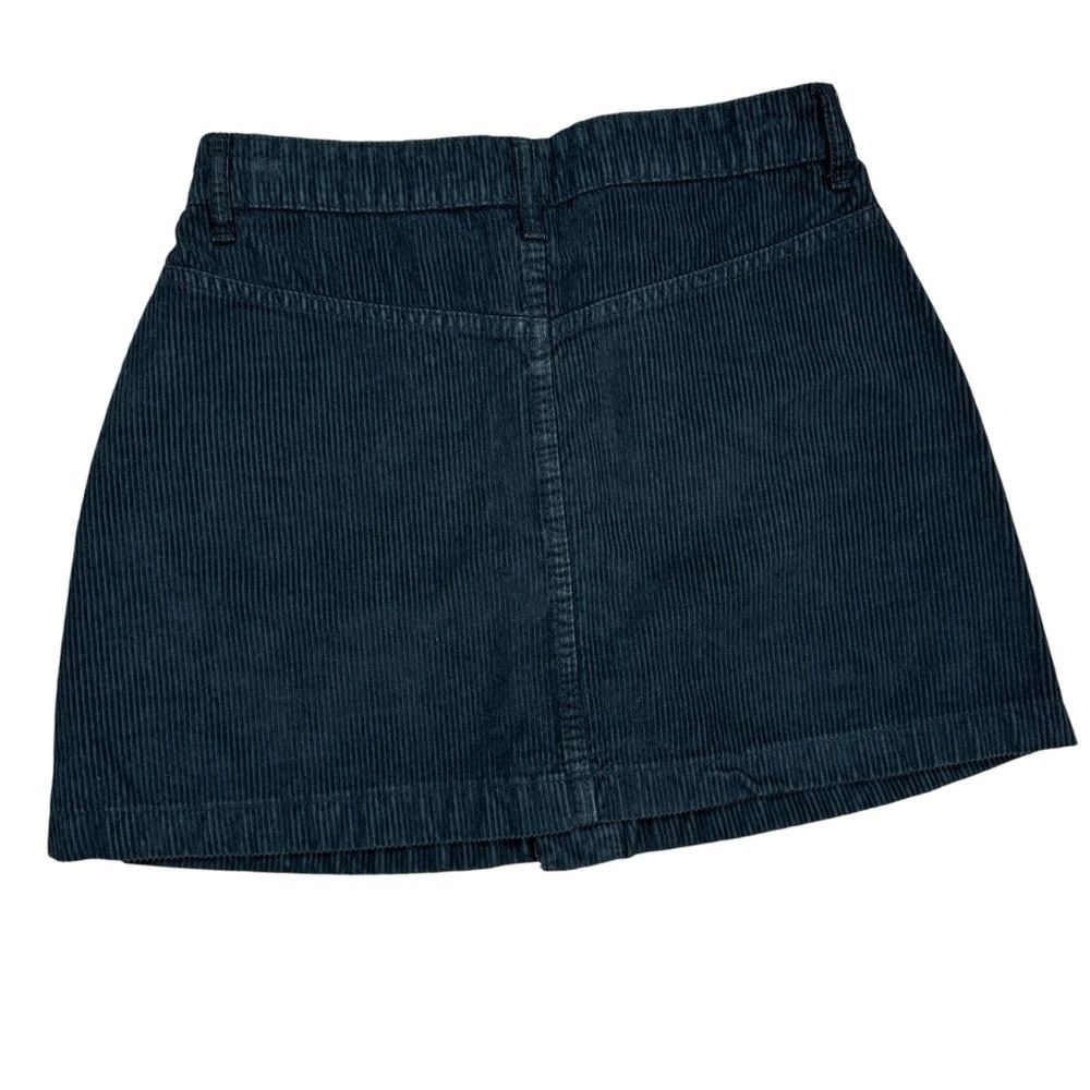Free People NWT New Free People Ray Corduroy Blue Mini Skirt Size 6 Size 28" / US 6 / IT 42 - 3 Thumbnail
