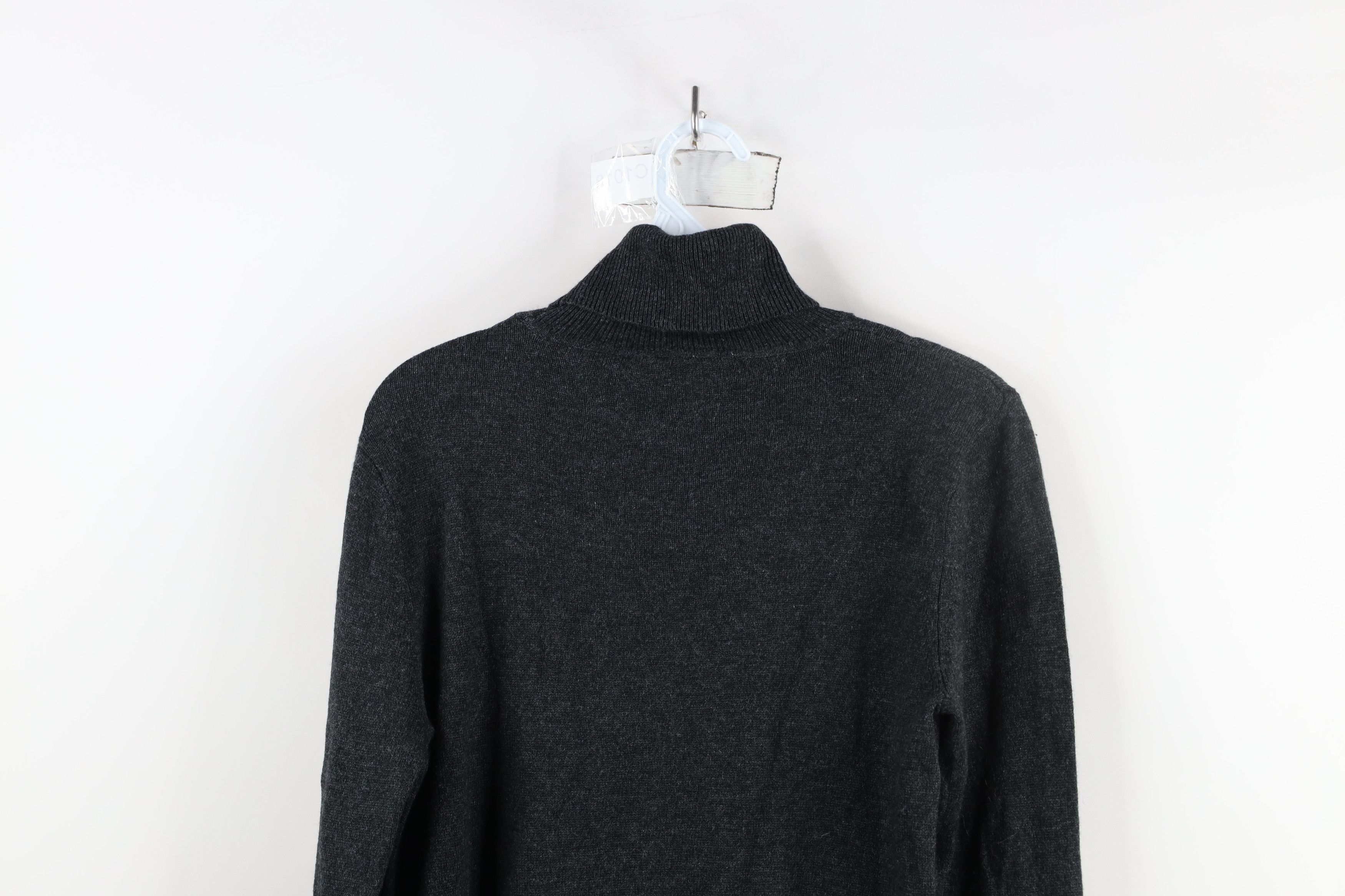 Vintage Vintage 90s Streetwear Silk Knit Turtleneck Sweater Gray Size M / US 6-8 / IT 42-44 - 9 Thumbnail