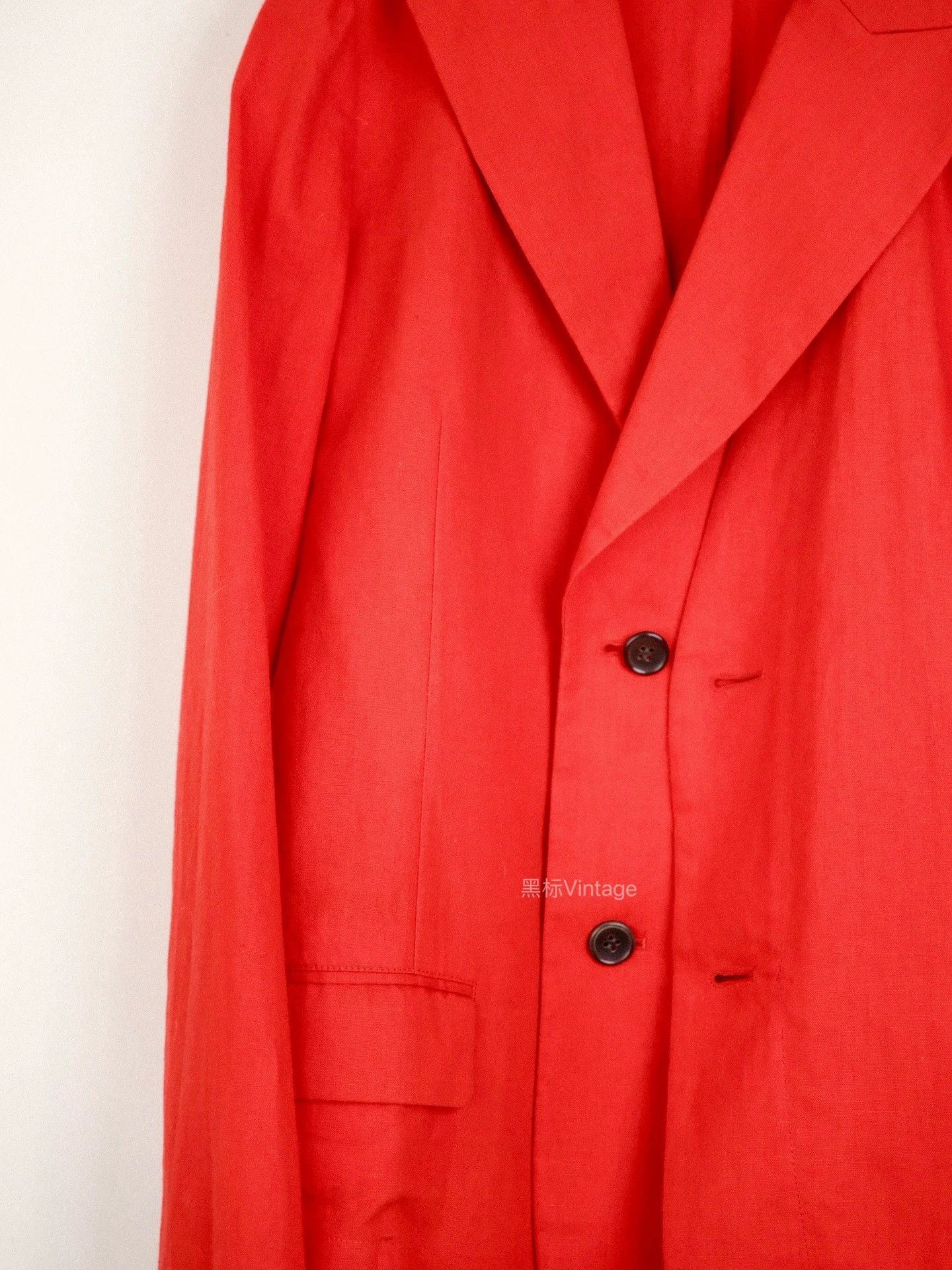 Yohji Yamamoto Yohji Yamamoto 08SS Vintage Silk-Panel Red DB Jacket Women's Size S / US 4 / IT 40 - 4 Thumbnail
