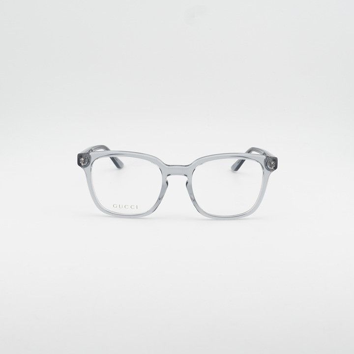 Gucci Gucci GG2132O 011 Eyeglasses Shiny Grey 55mm Square Frame Size ONE SIZE - 2 Thumbnail