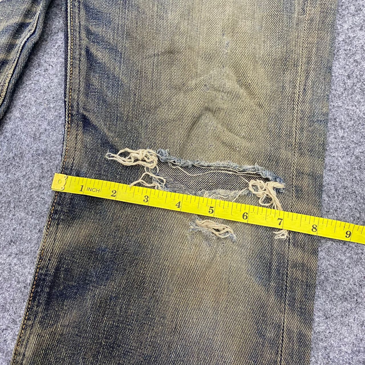 Lee 💥Flare💥Vintage Lee Riders Distressed Denim Size US 31 - 6 Thumbnail