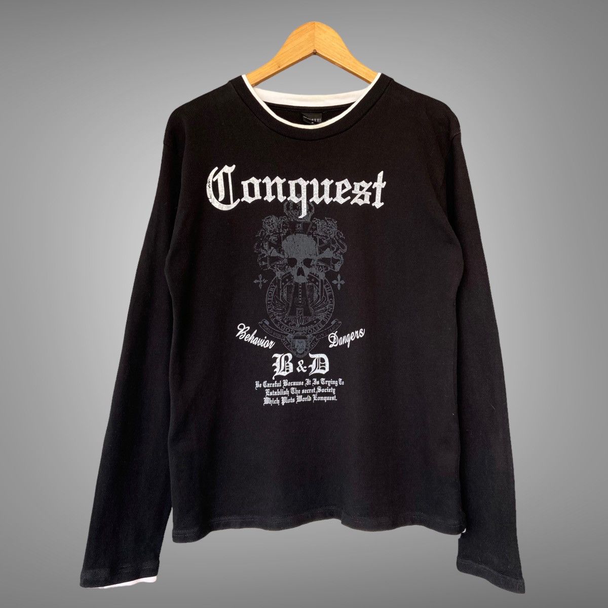 📢SEND OFFER📢 Dialetti Skull Poem Conquest Longsleeve