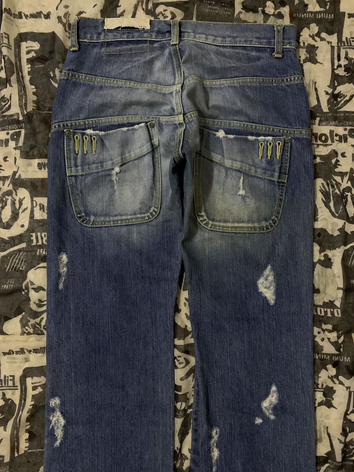 Japanese Brand 💥Avant Garde Double Standard Clothing Distressed Denim Size 30" / US 8 / IT 44 - 4 Thumbnail