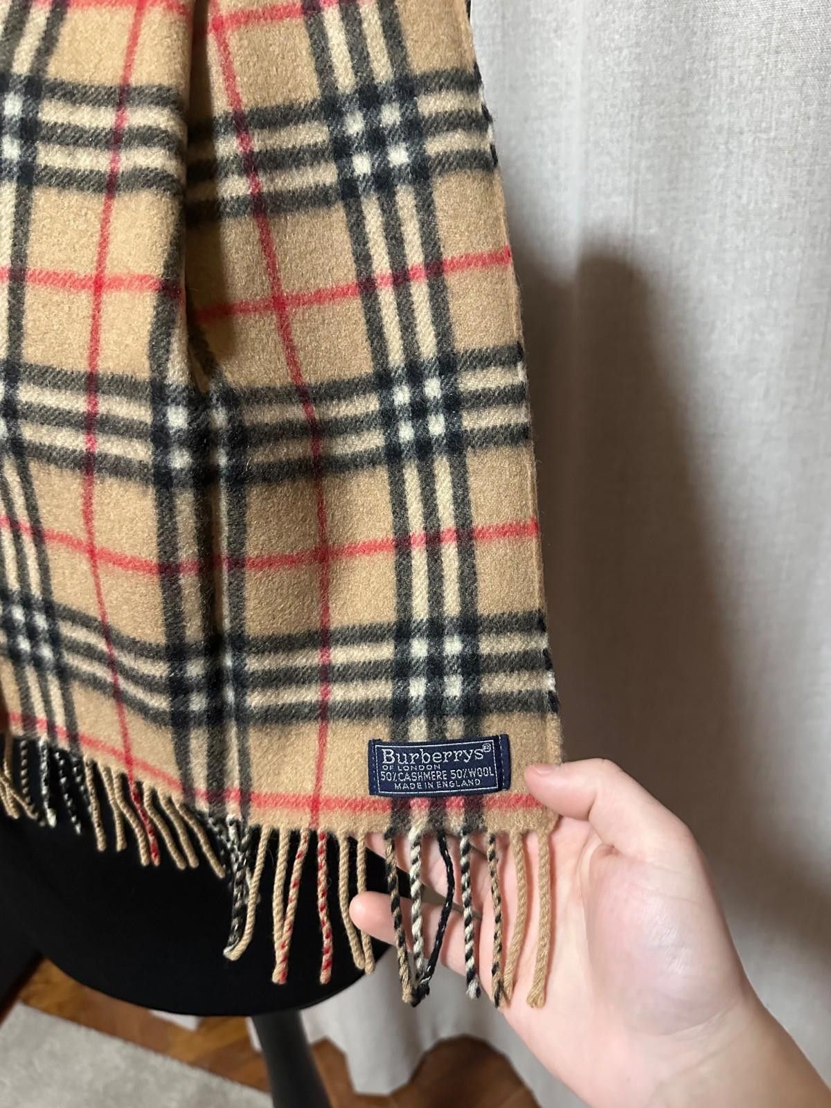 Burberry Authentic Vintage Burberry Scarf Wool Nova Check Beige Size ONE SIZE - 4 Thumbnail
