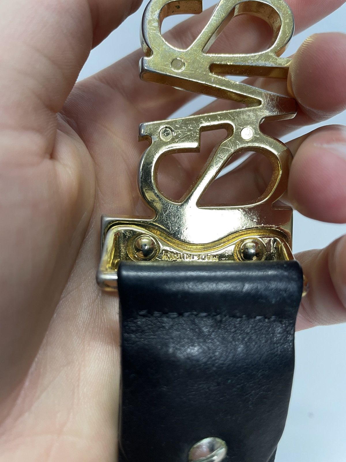 Roberto Cavalli Vintage Y2K Just Cavali Black Metal Leather Buckle Belt Size ONE SIZE - 14 Thumbnail