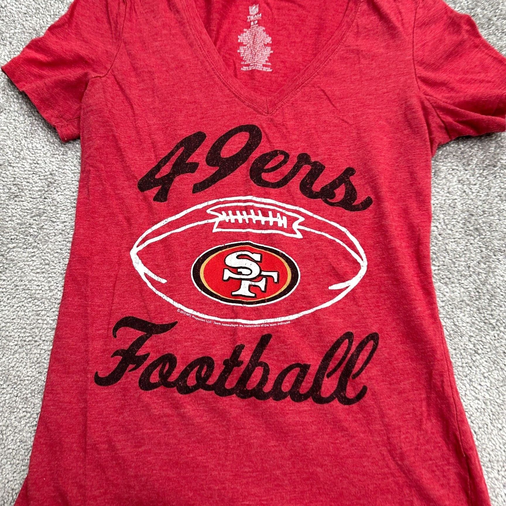 NFL Team Apparel NFL Shirt Womens Small Red V-Neck San Francisco 49ers Football Size S / US 4 / IT 40 - 3 Thumbnail